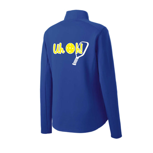 Uh Oh! | Women's 1/4 Zip Pickleball Performance Pullover Shirts | 100% Polyester