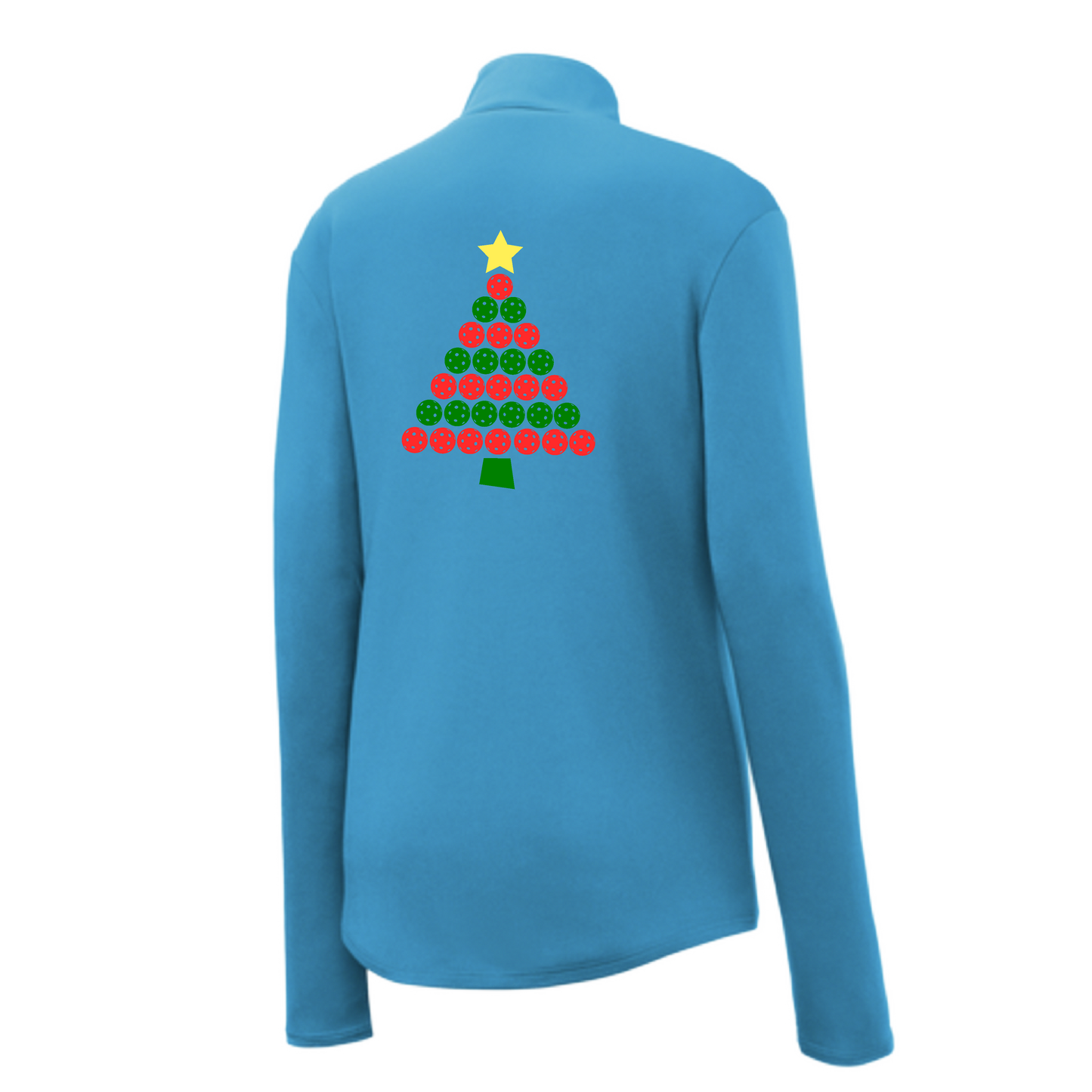 Christmas Tree | Women's 1/4 Zip Pickleball Pullover | 100% Polyester