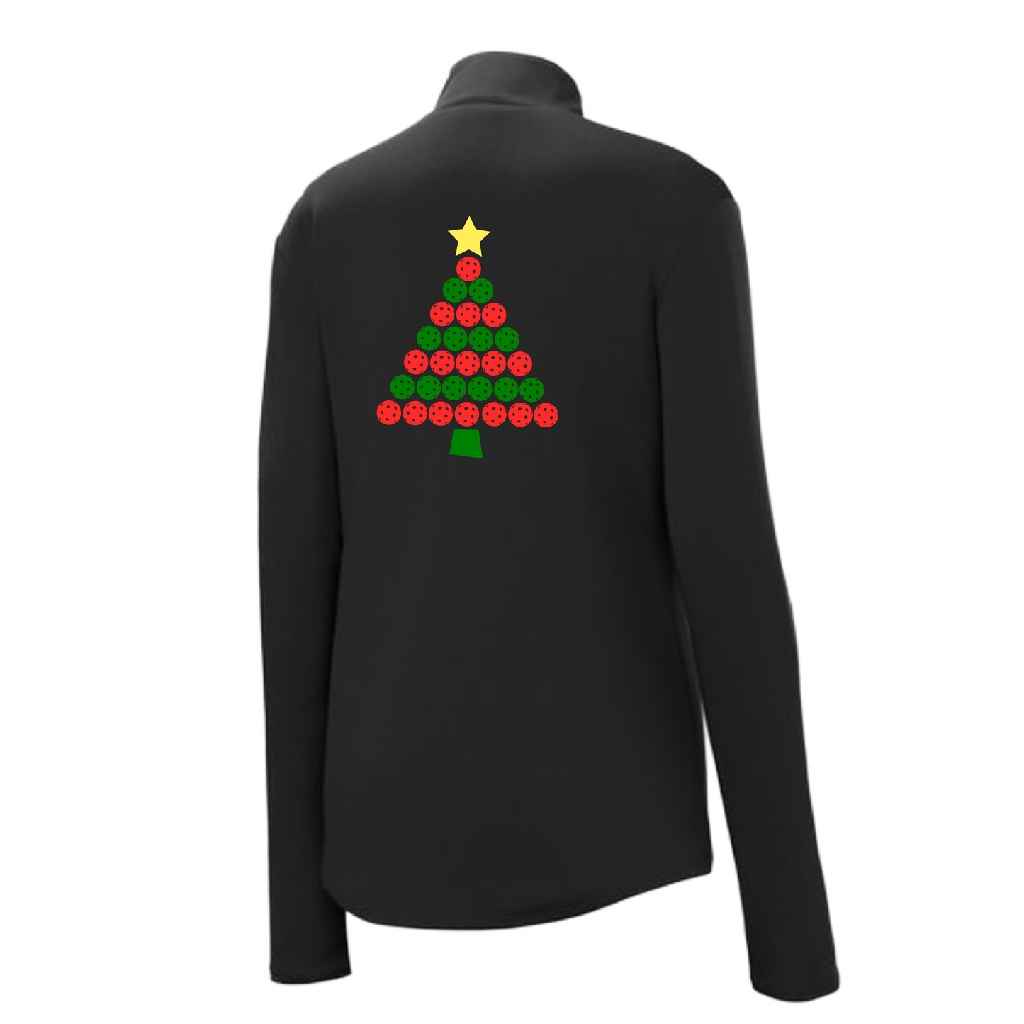 Christmas Tree | Women's 1/4 Zip Pickleball Pullover | 100% Polyester