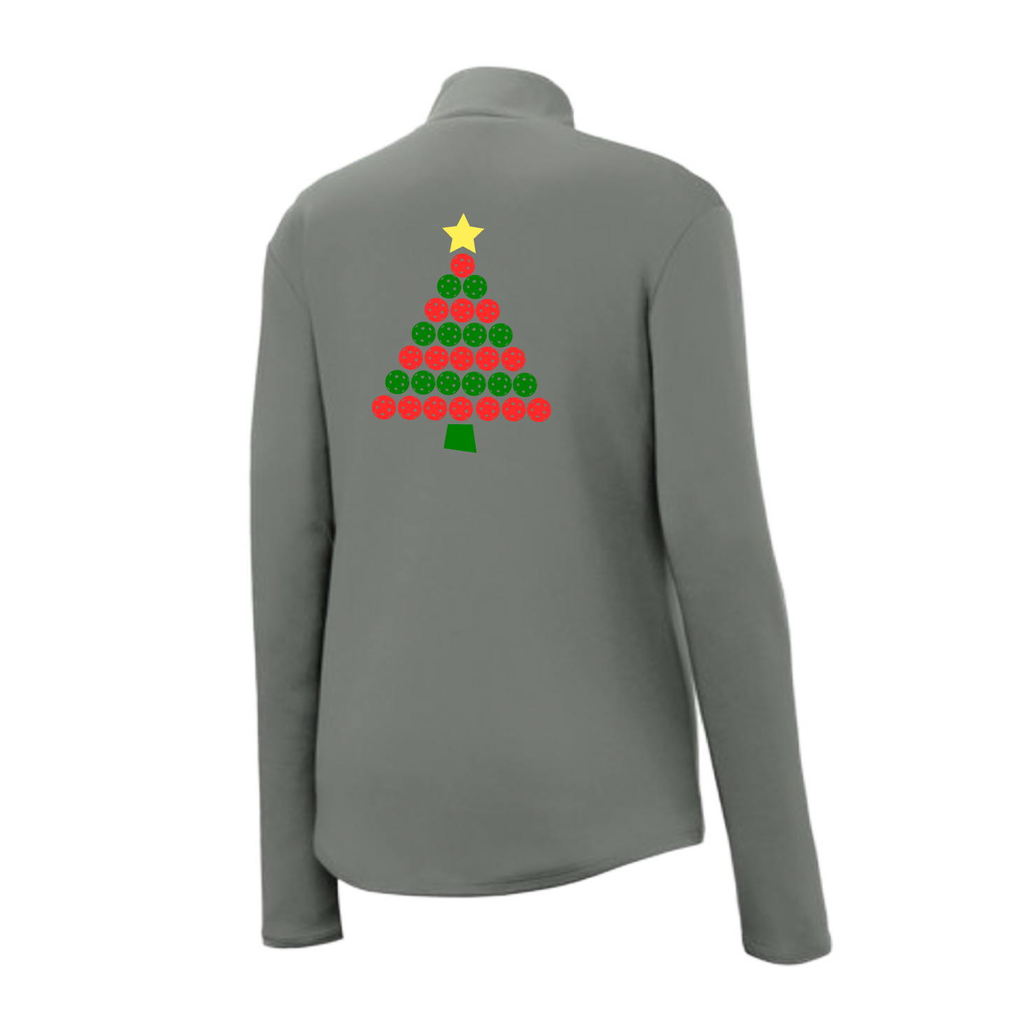 Christmas Tree | Women's 1/4 Zip Pickleball Pullover | 100% Polyester