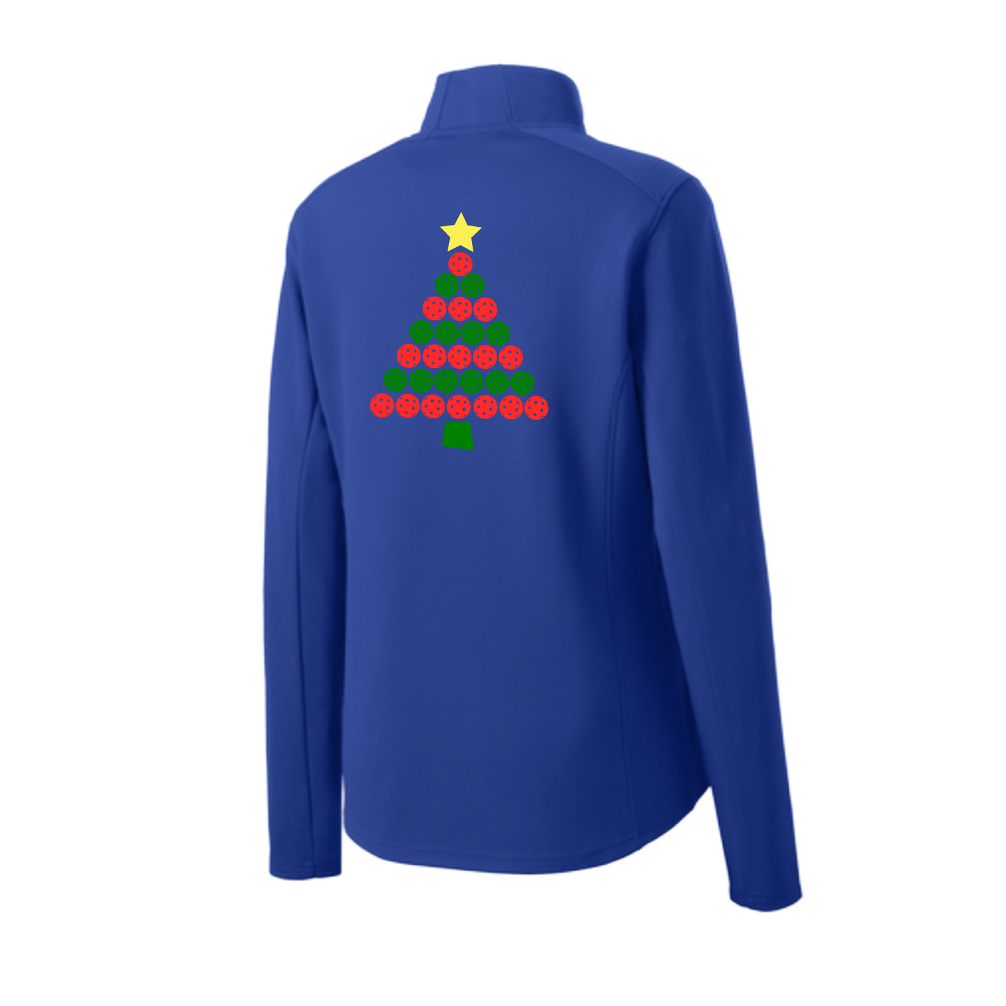 Christmas Tree | Women's 1/4 Zip Pickleball Pullover | 100% Polyester