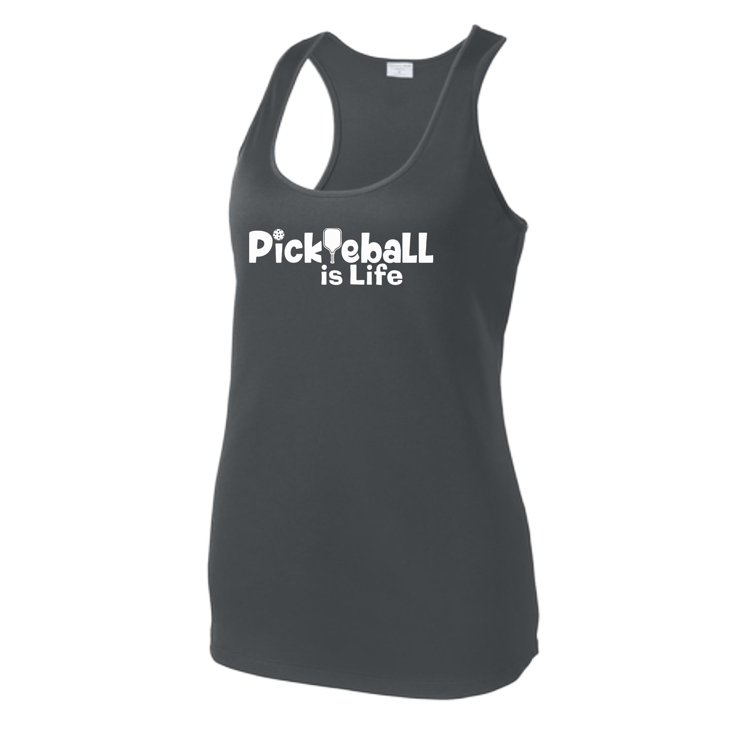 Pickleball Is Life | Women's Racerback Pickleball Tank | 100% Polyester