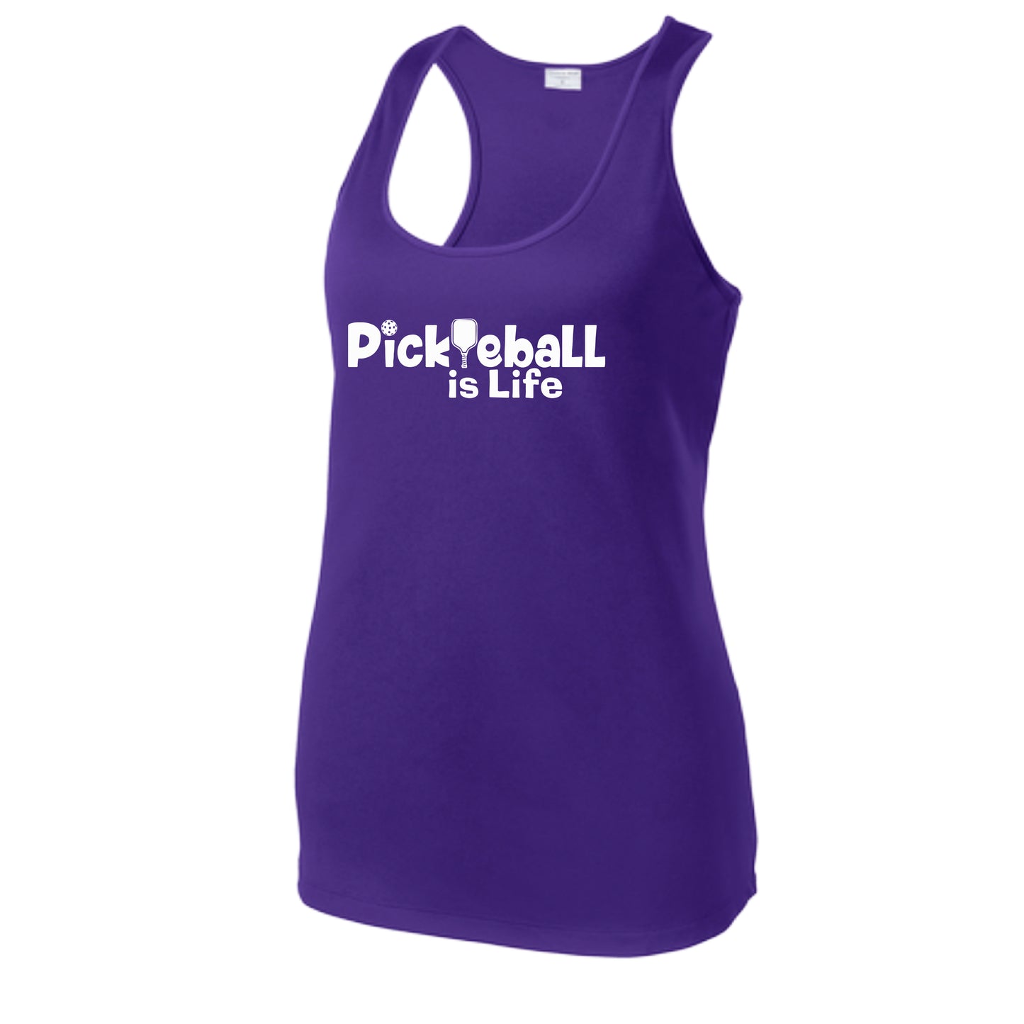 Pickleball Is Life | Women's Racerback Pickleball Tank | 100% Polyester