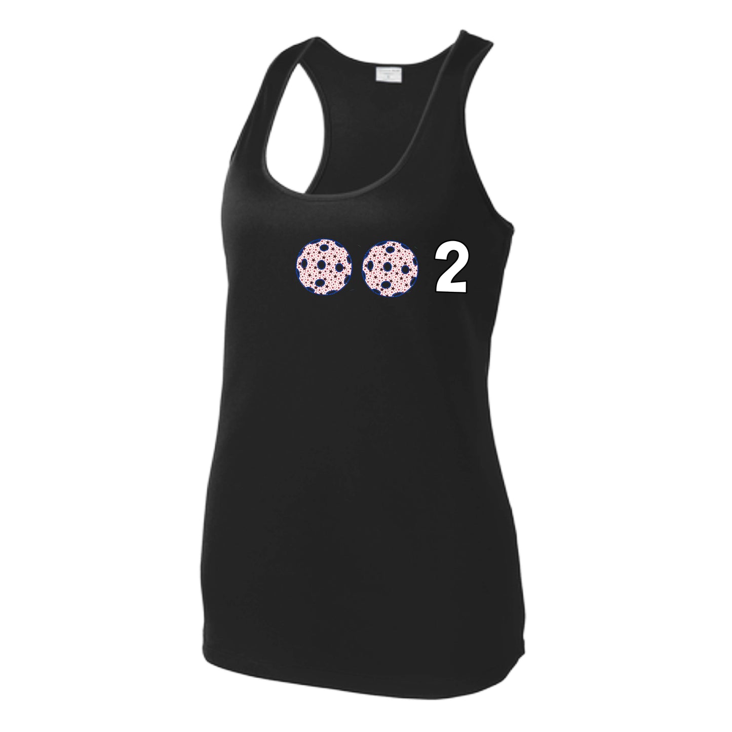 002 (Customizable 10 Pickleball Colors) | Women's Racerback Pickleball Tank | 100% Polyester