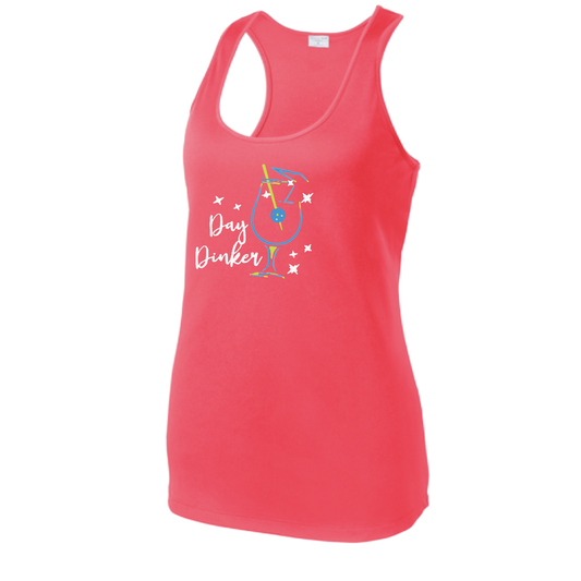 Day Dinker Pickleball Olive | Women's Racerback Pickleball Tank | 100% Polyester