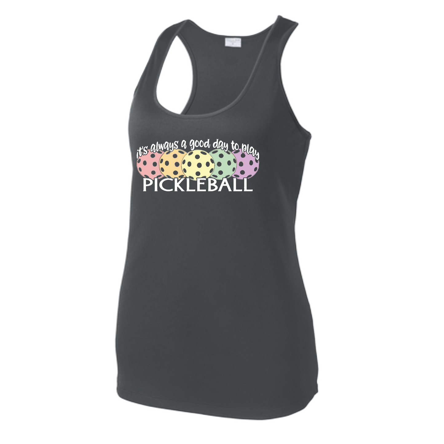 It's Always a Good Day to Play Pickleball | Women's Racerback Pickleball Tank | 100% Polyester