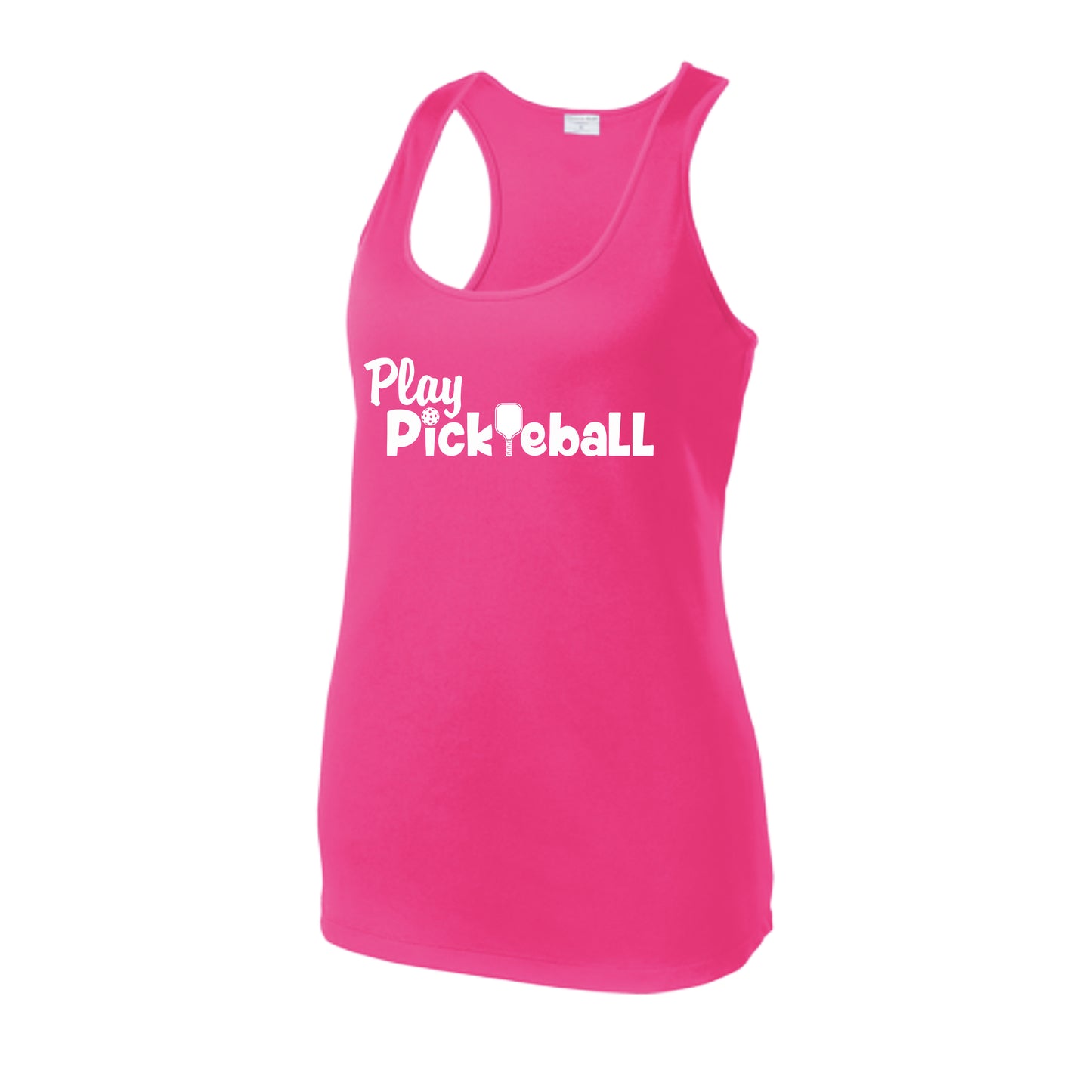 Play Pickleball | Women’s Racerback Tank | 100% Polyester