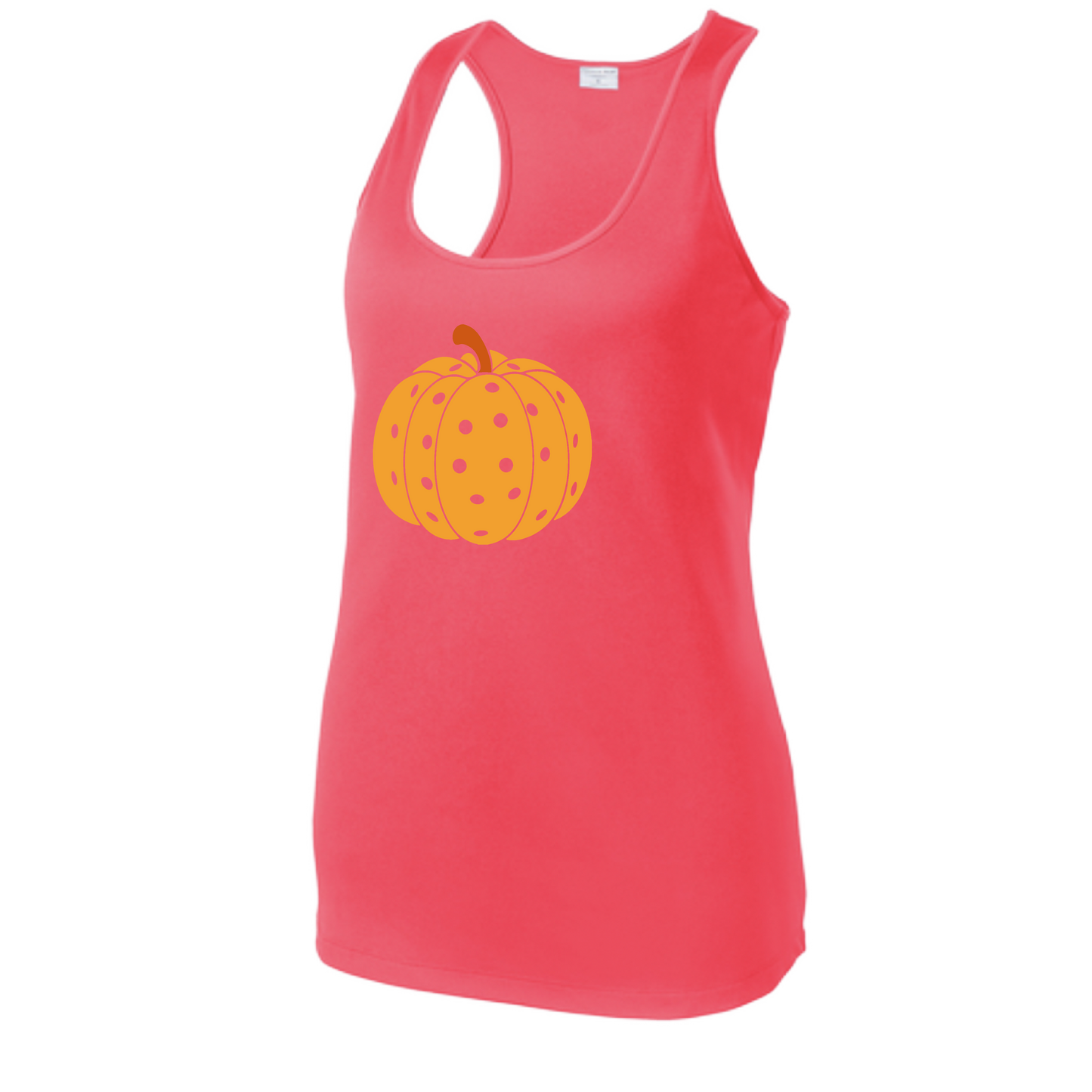 Pumpkin Pickleball | Women's Racerback Pickleball Tank | 100% Polyester