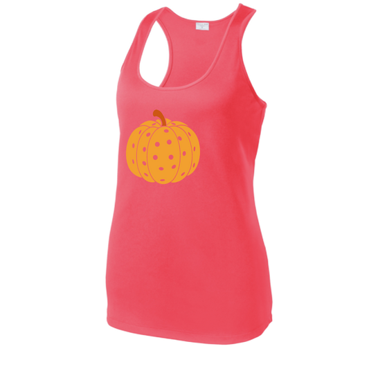 Pumpkin Pickleball | Women's Racerback Pickleball Tank | 100% Polyester