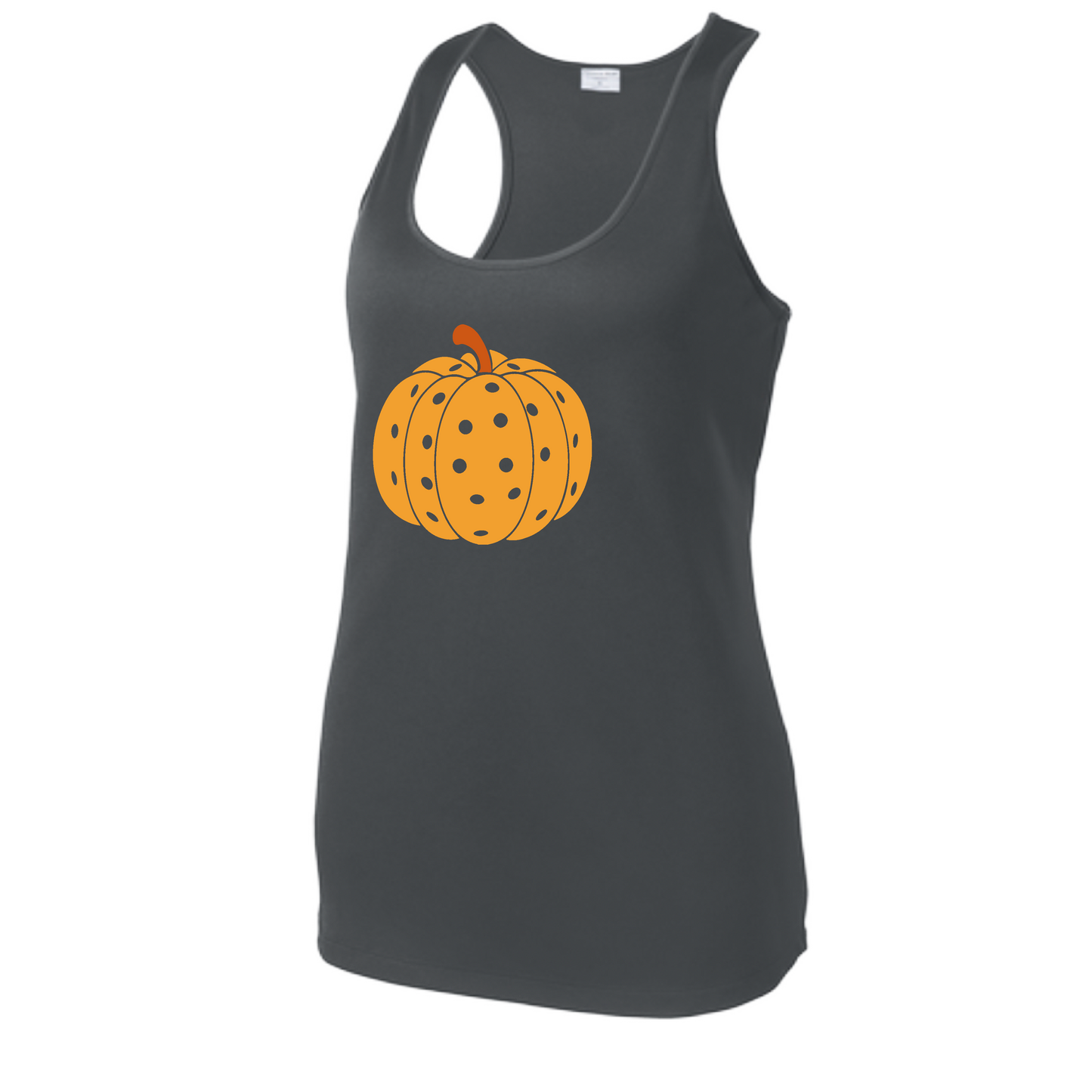 Pumpkin Pickleball | Women's Racerback Pickleball Tank | 100% Polyester