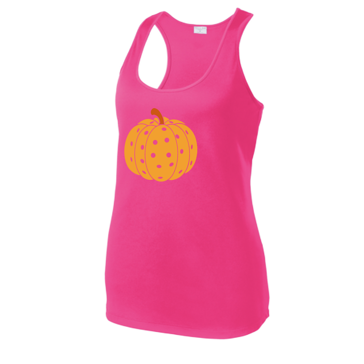 Pumpkin Pickleball | Women's Racerback Pickleball Tank | 100% Polyester