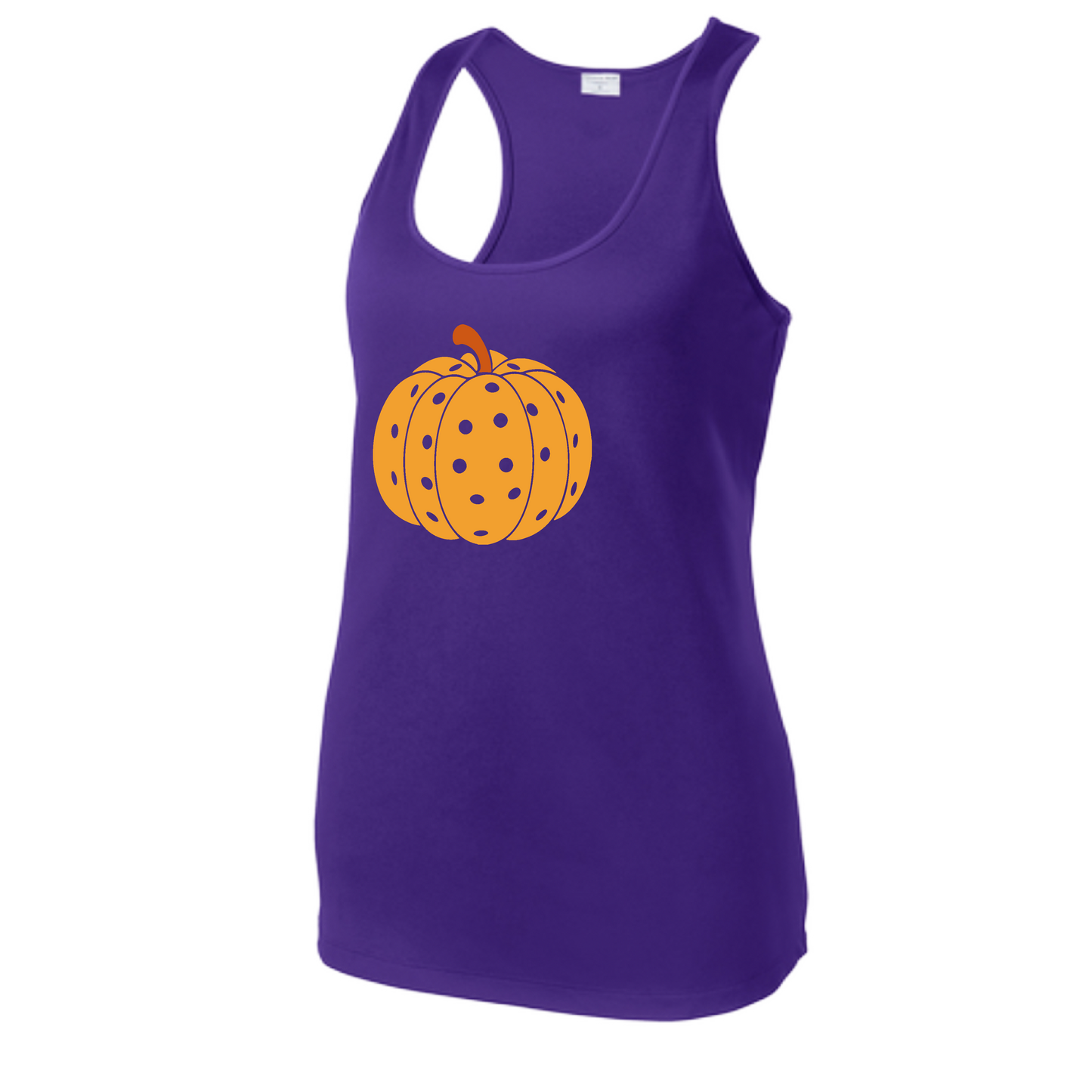 Pumpkin Pickleball | Women's Racerback Pickleball Tank | 100% Polyester