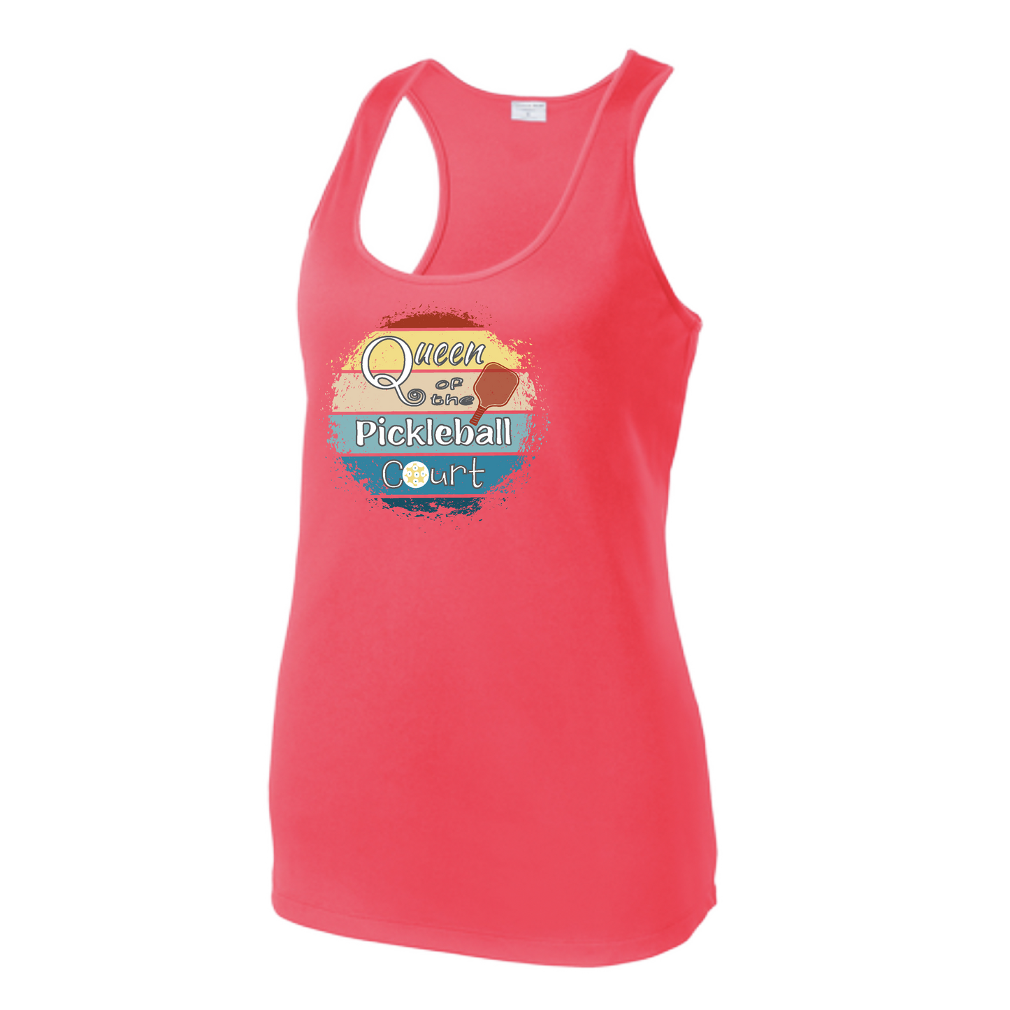 Queen of the Pickleball Court | Women's Racerback Pickleball Tank | 100% Polyester