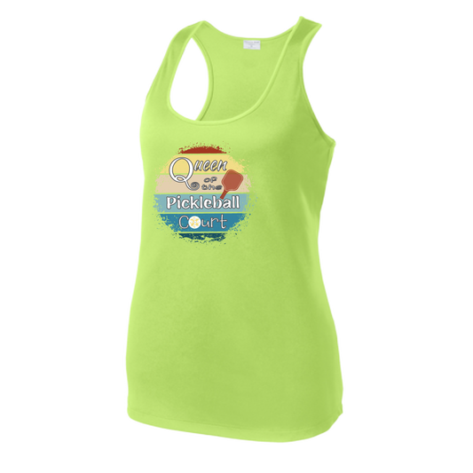 Queen of the Pickleball Court | Women's Racerback Pickleball Tank | 100% Polyester