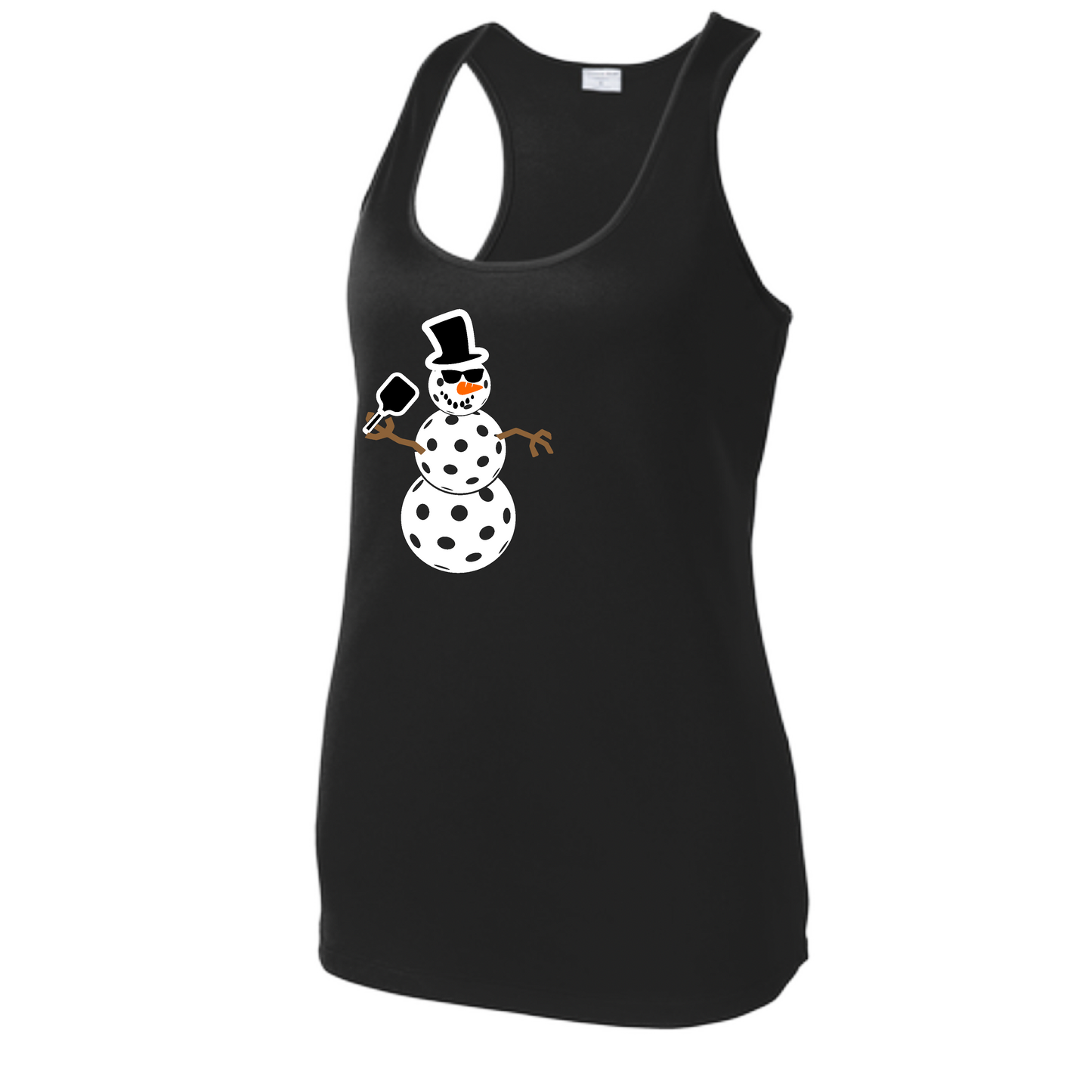 Snowman | Women's Racerback Pickleball Tank | 100% Polyester