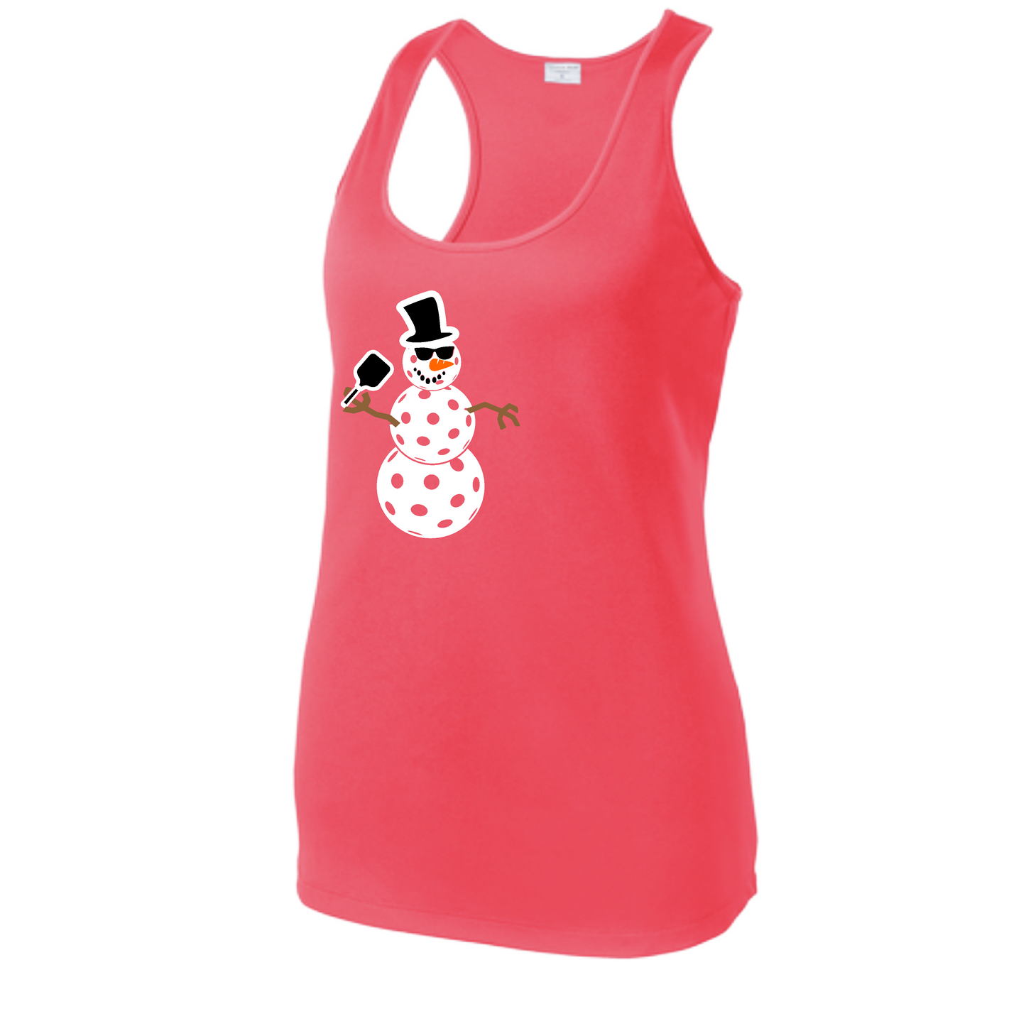 Snowman | Women's Racerback Pickleball Tank | 100% Polyester