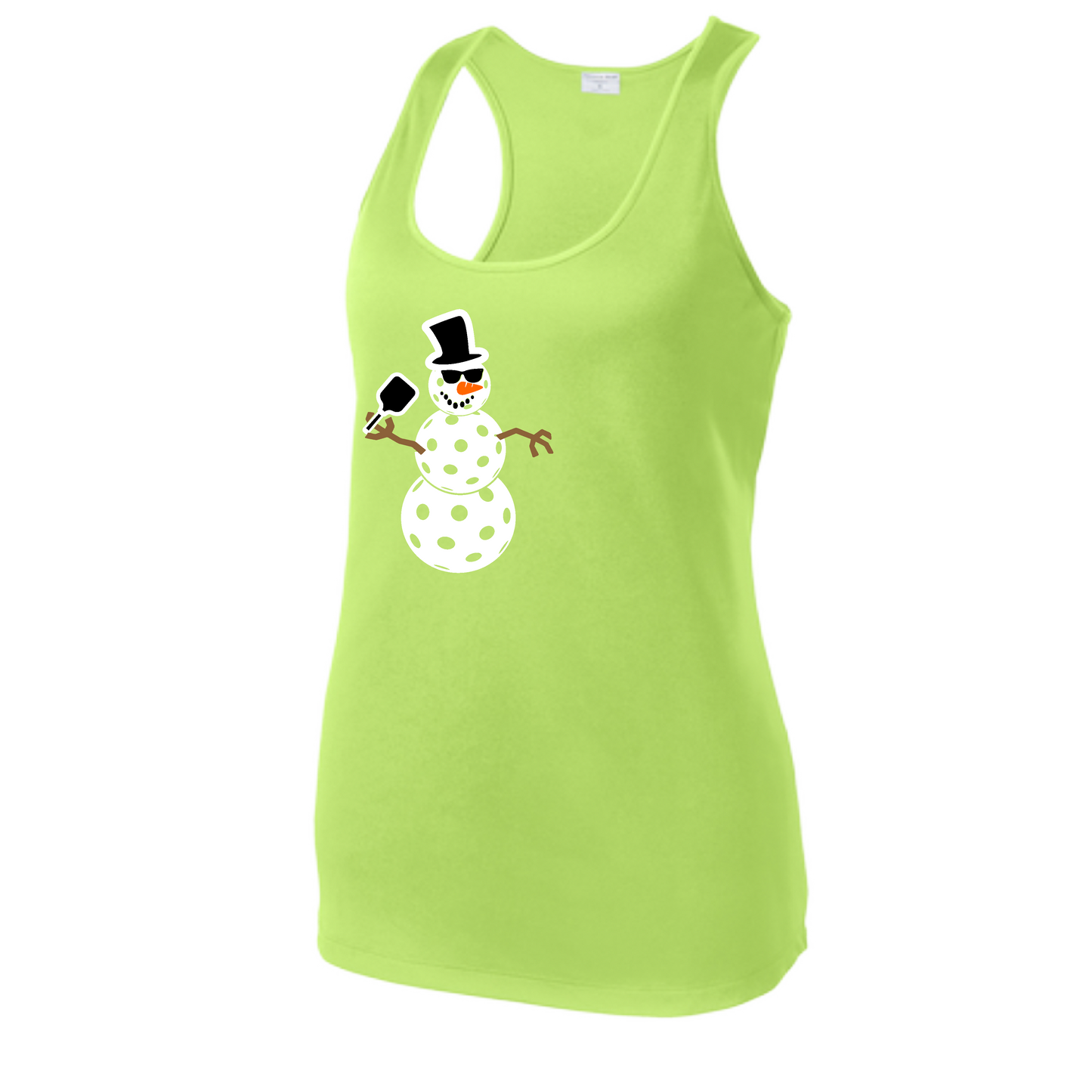 Snowman | Women's Racerback Pickleball Tank | 100% Polyester