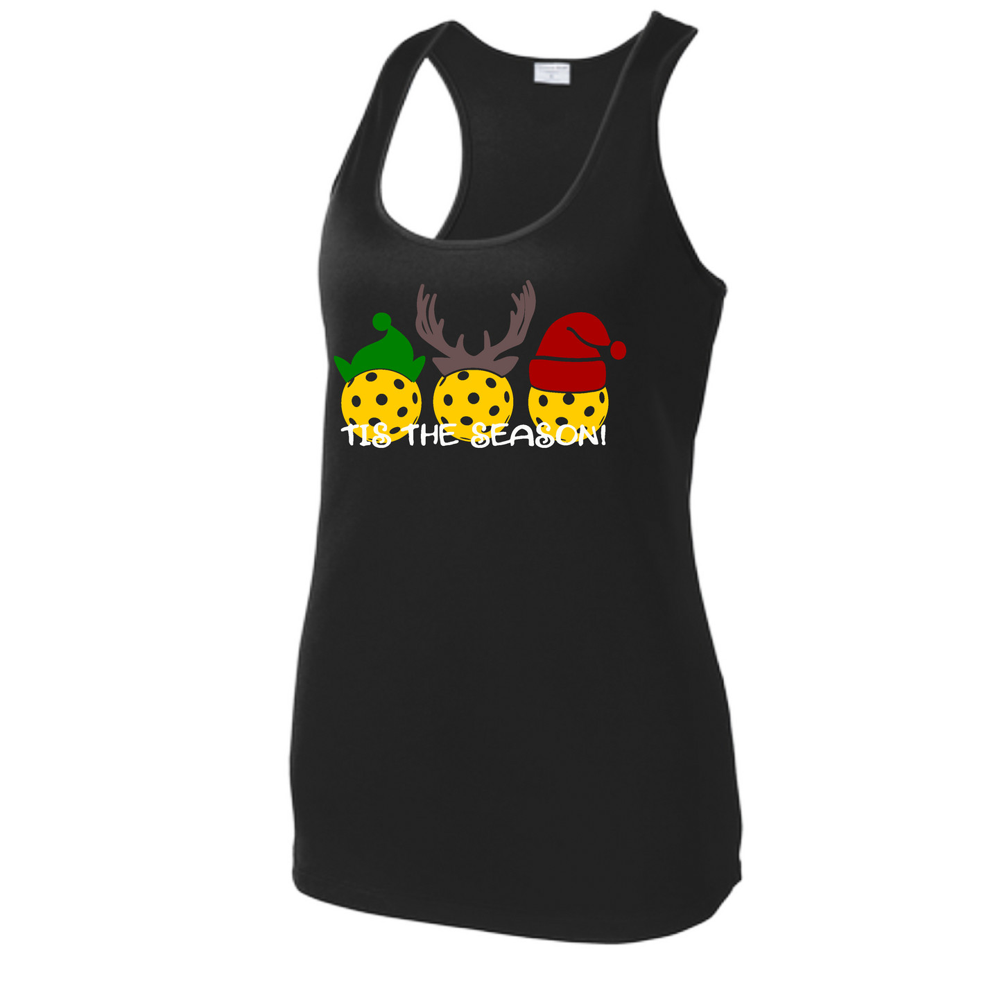 Tis the Season | Women's Racerback Pickleball Tank | 100% Polyester