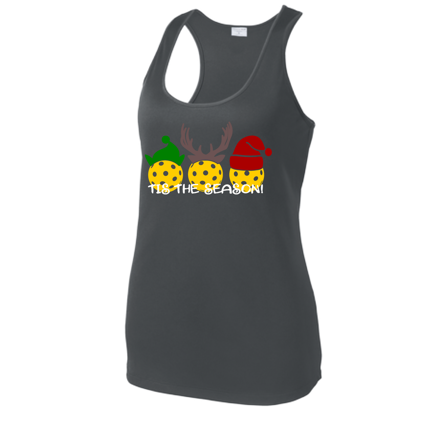 Tis the Season | Women's Racerback Pickleball Tank | 100% Polyester