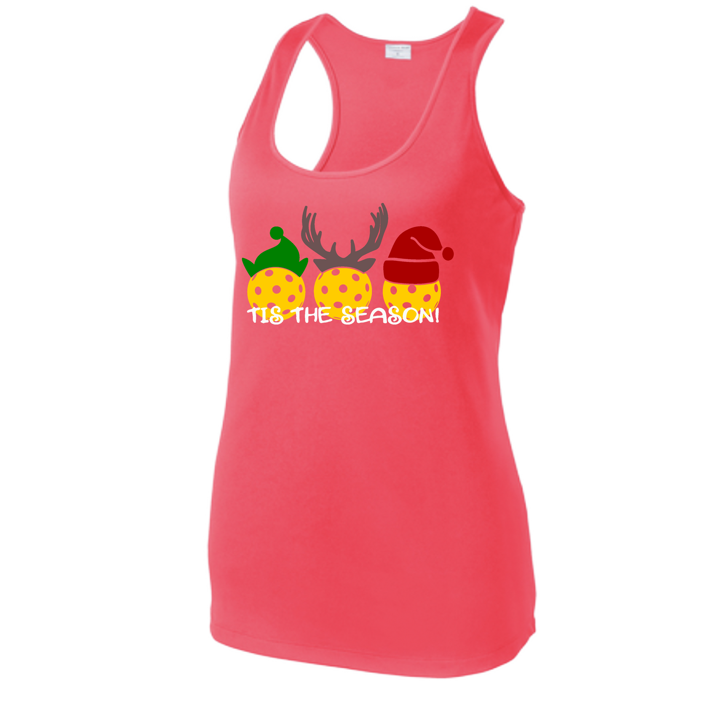 Tis the Season | Women's Racerback Pickleball Tank | 100% Polyester