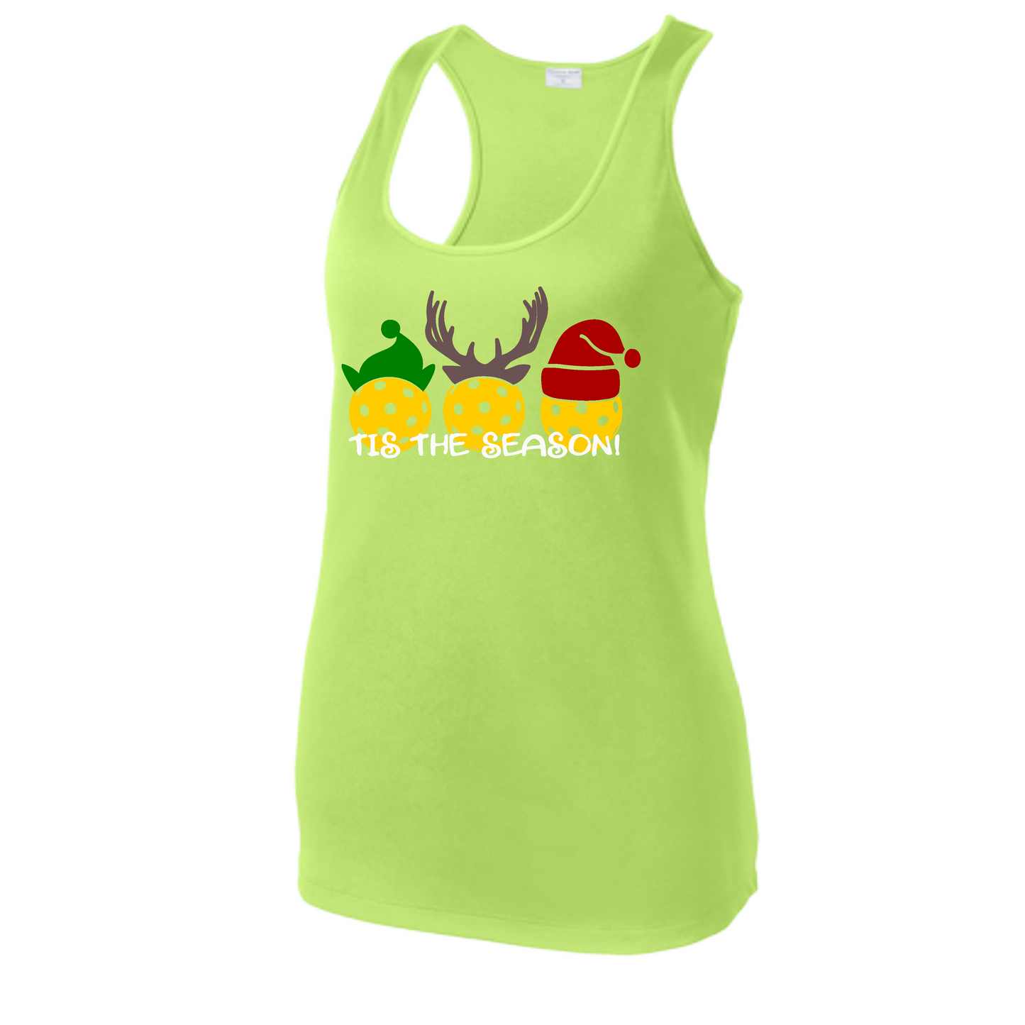 Tis the Season | Women's Racerback Pickleball Tank | 100% Polyester