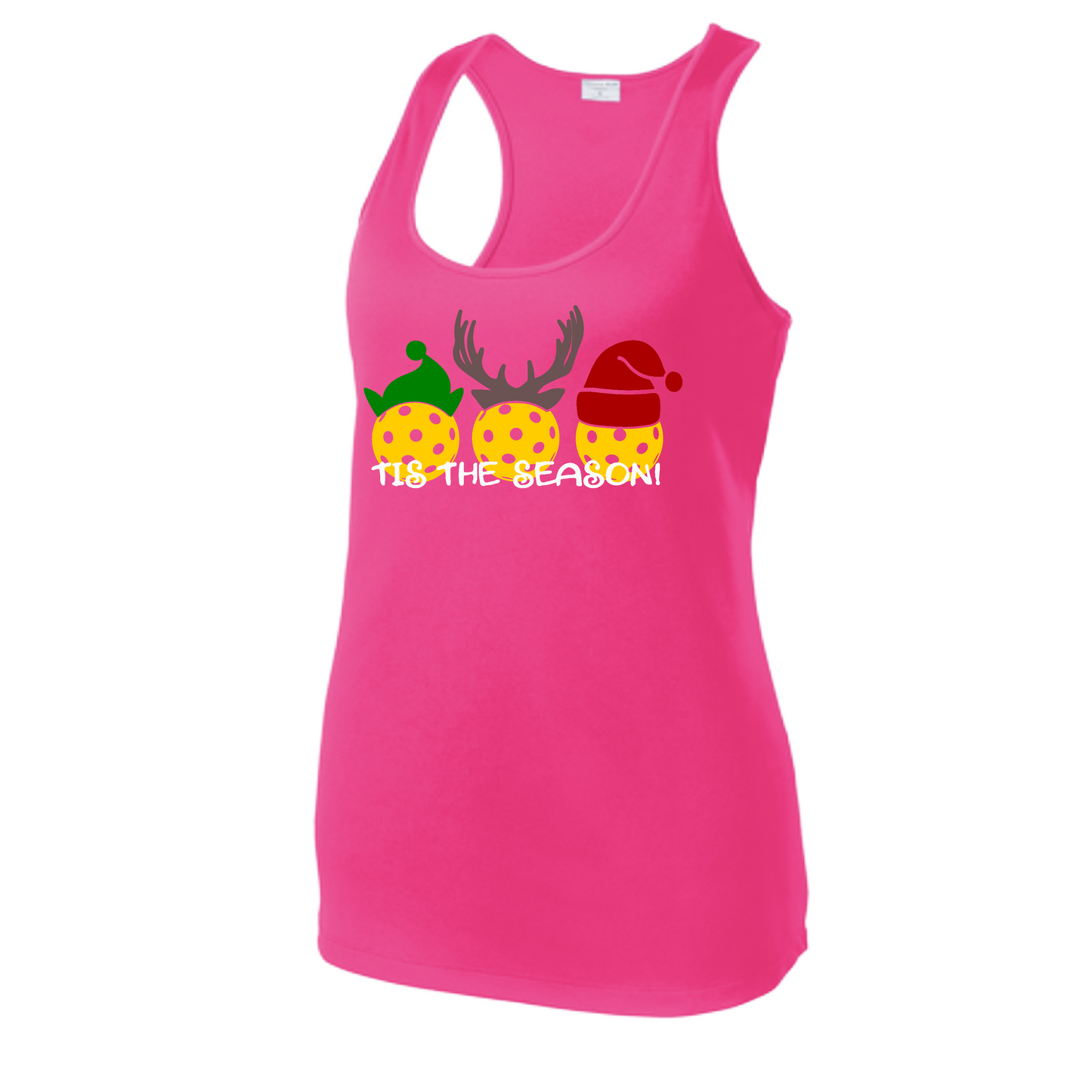 Tis the Season | Women's Racerback Pickleball Tank | 100% Polyester