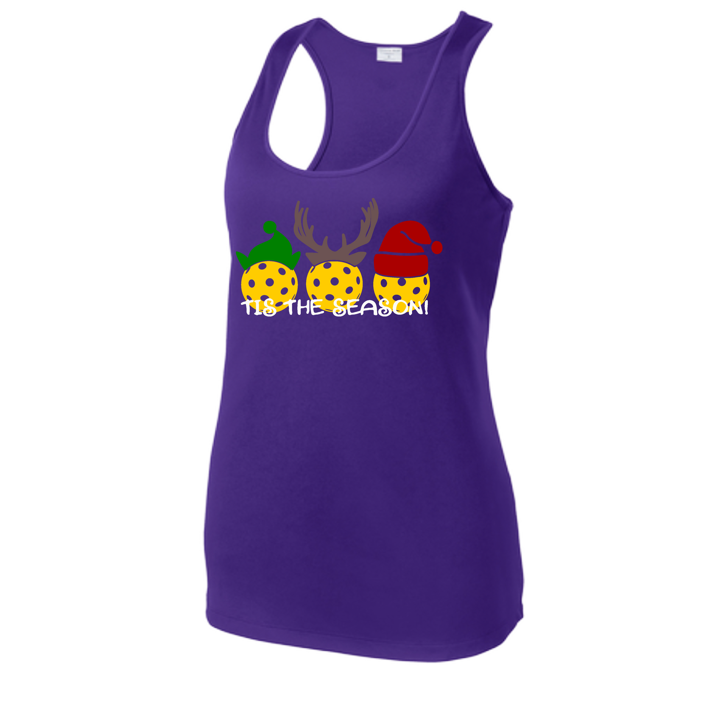 Tis the Season | Women's Racerback Pickleball Tank | 100% Polyester