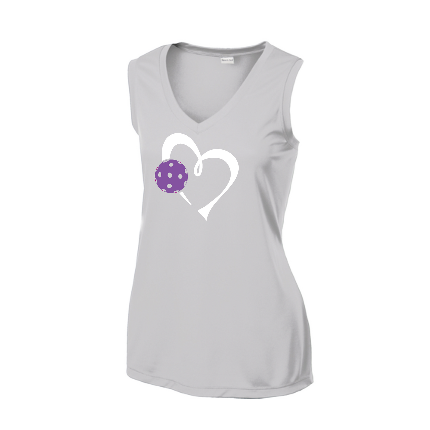 Love Pickleball (Purple) | Women’s Sleeveless Pickleball Shirt | 100% Polyester