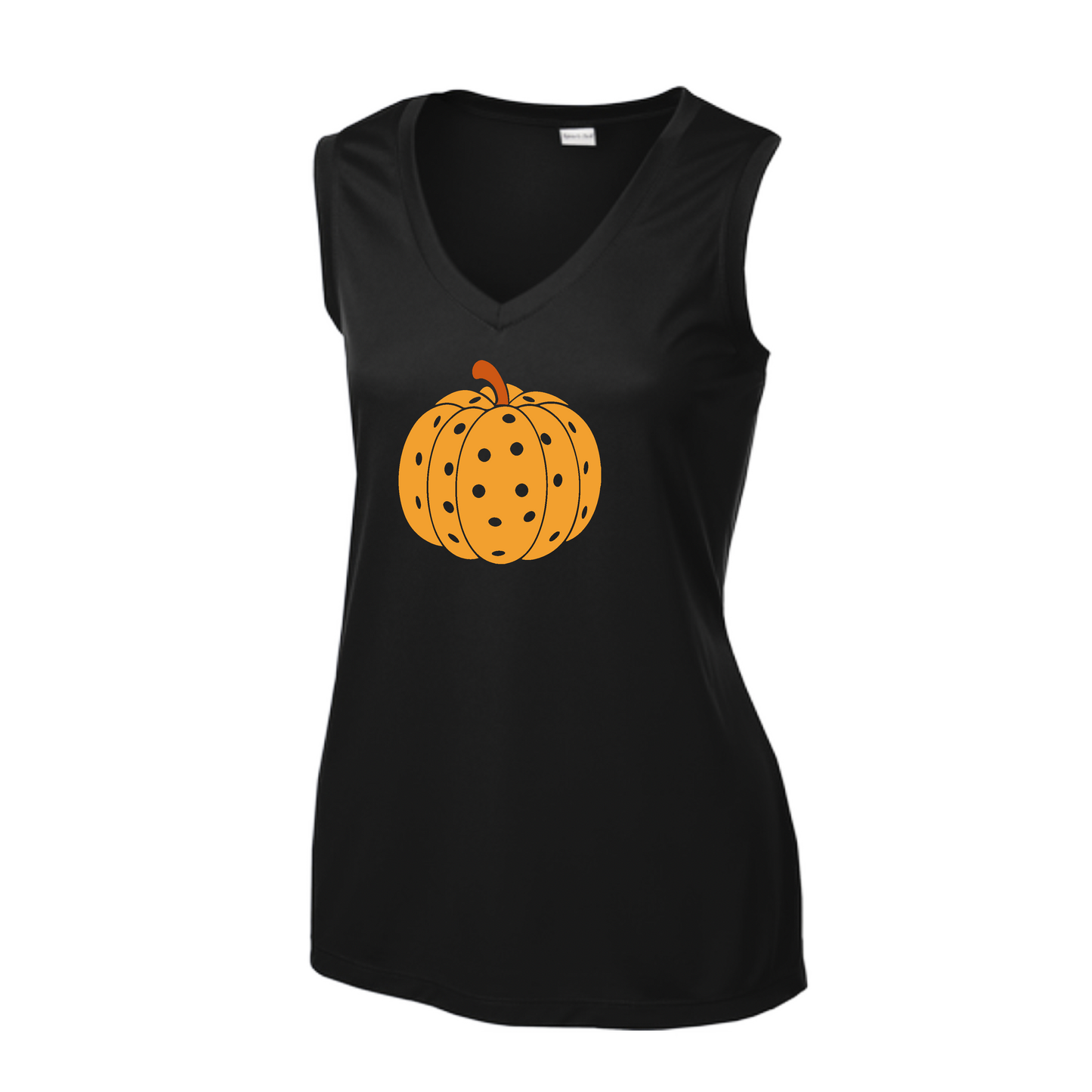 Pumpkin Pickleball | Women’s Sleeveless Athletic Shirt | 100% Polyester