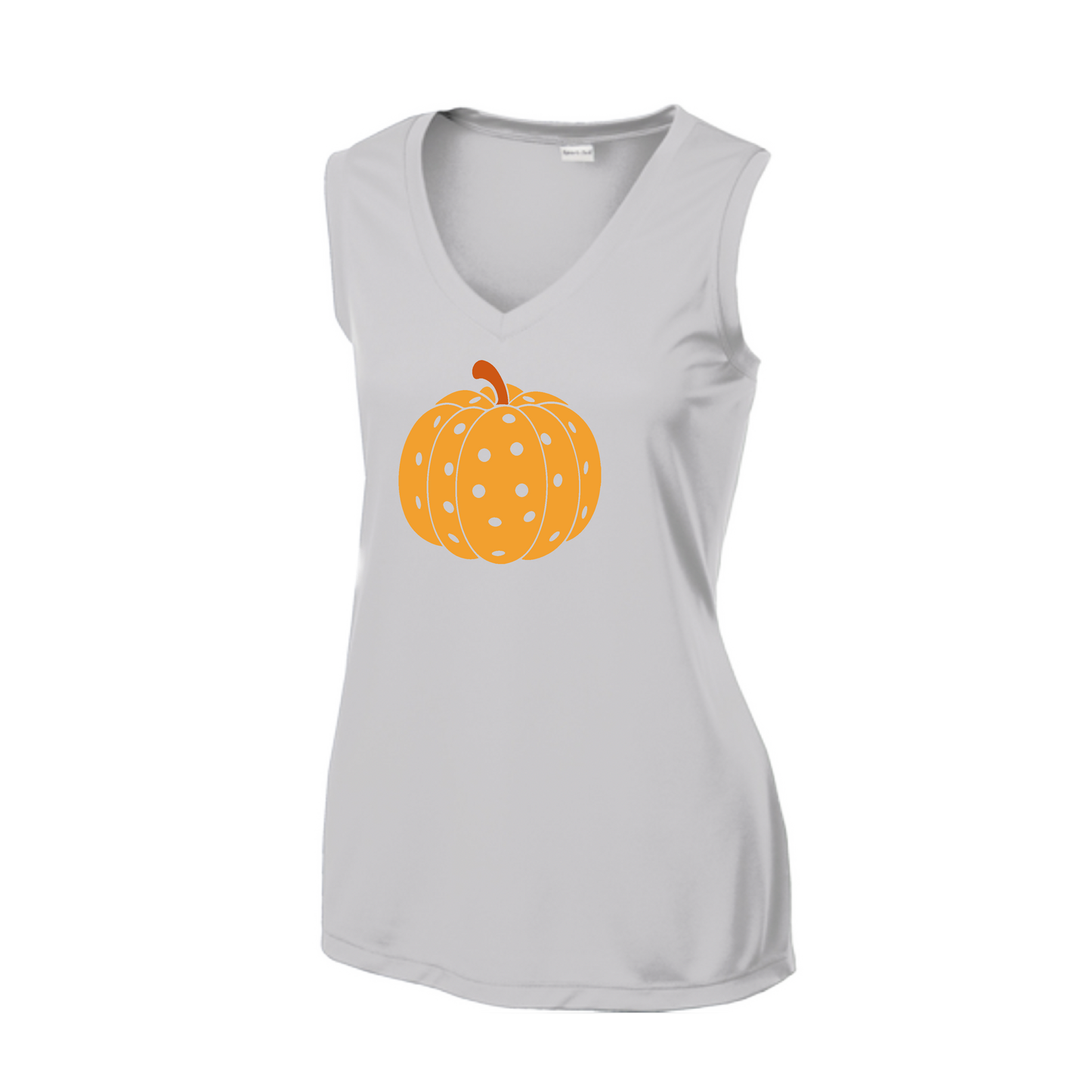 Pumpkin Pickleball | Women’s Sleeveless Athletic Shirt | 100% Polyester