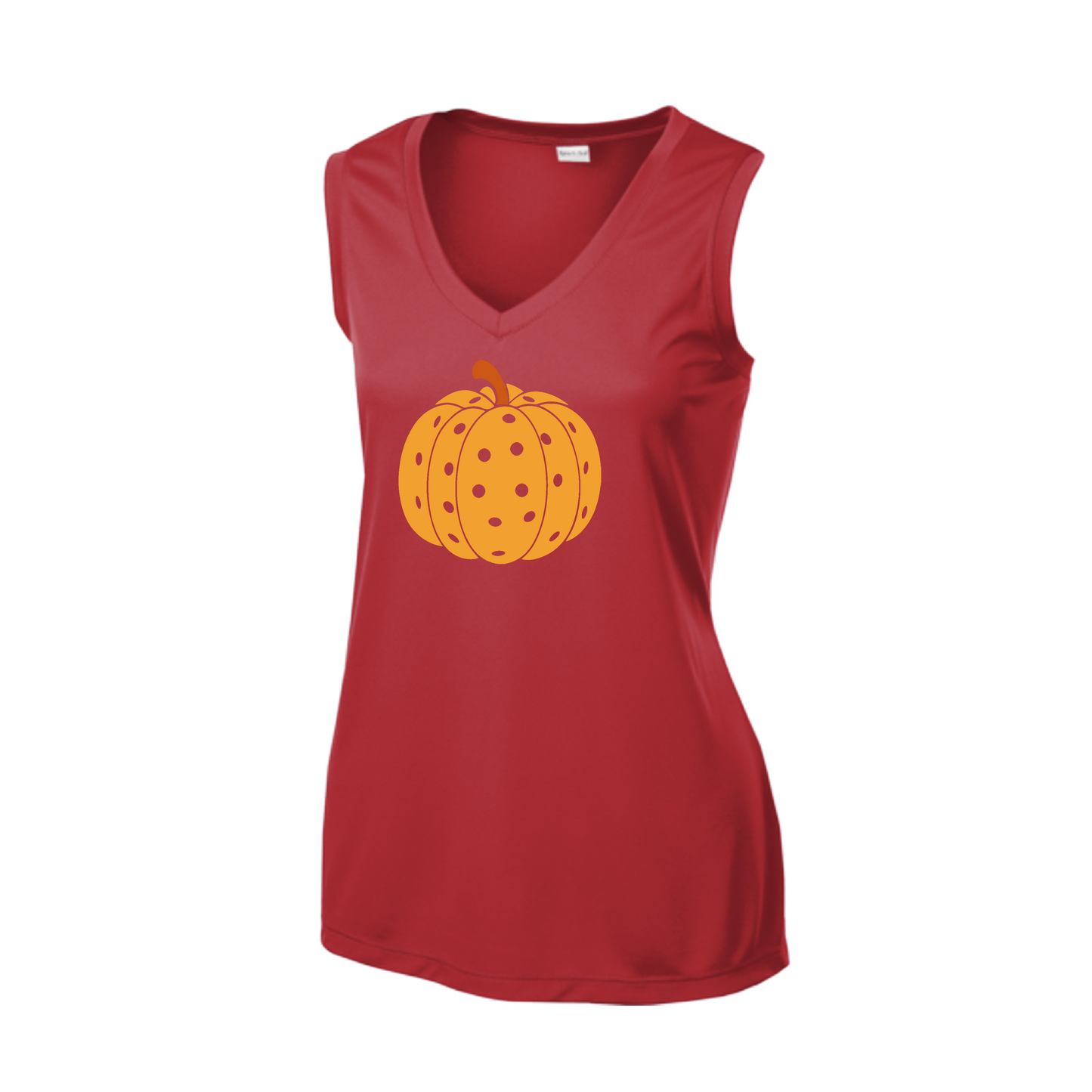 Pumpkin Pickleball | Women’s Sleeveless Athletic Shirt | 100% Polyester