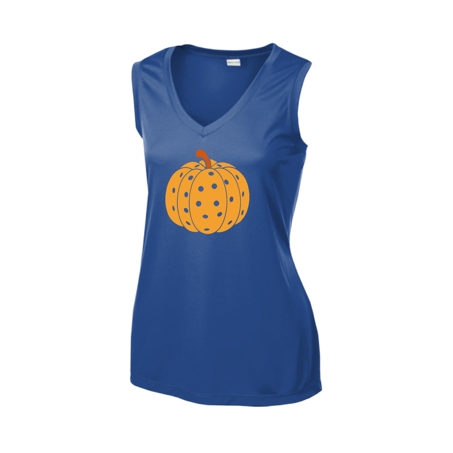 Pumpkin Pickleball | Women’s Sleeveless Athletic Shirt | 100% Polyester