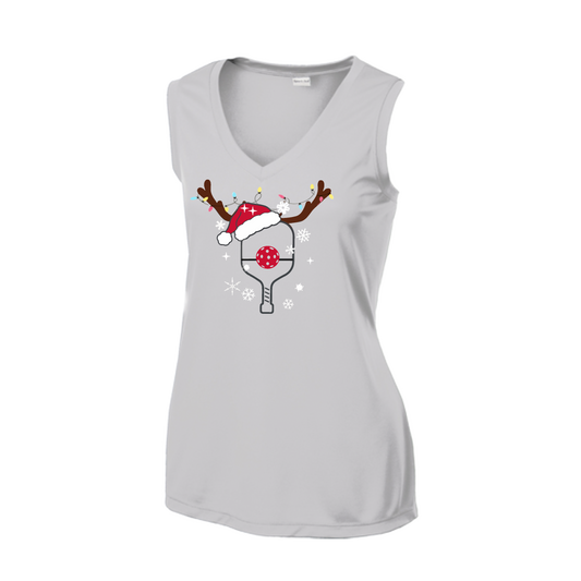 Reindeer Paddle | Women’s Sleeveless Athletic Shirt | 100% Polyester