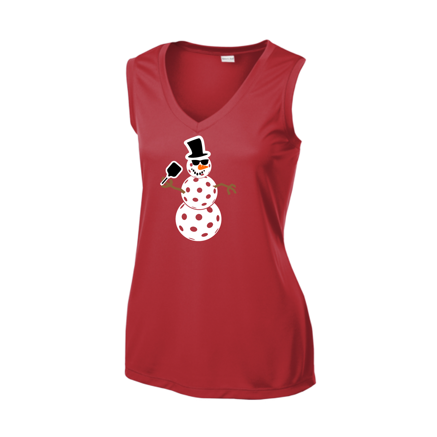 Snowman | Women’s Sleeveless Athletic Shirt | 100% Polyester