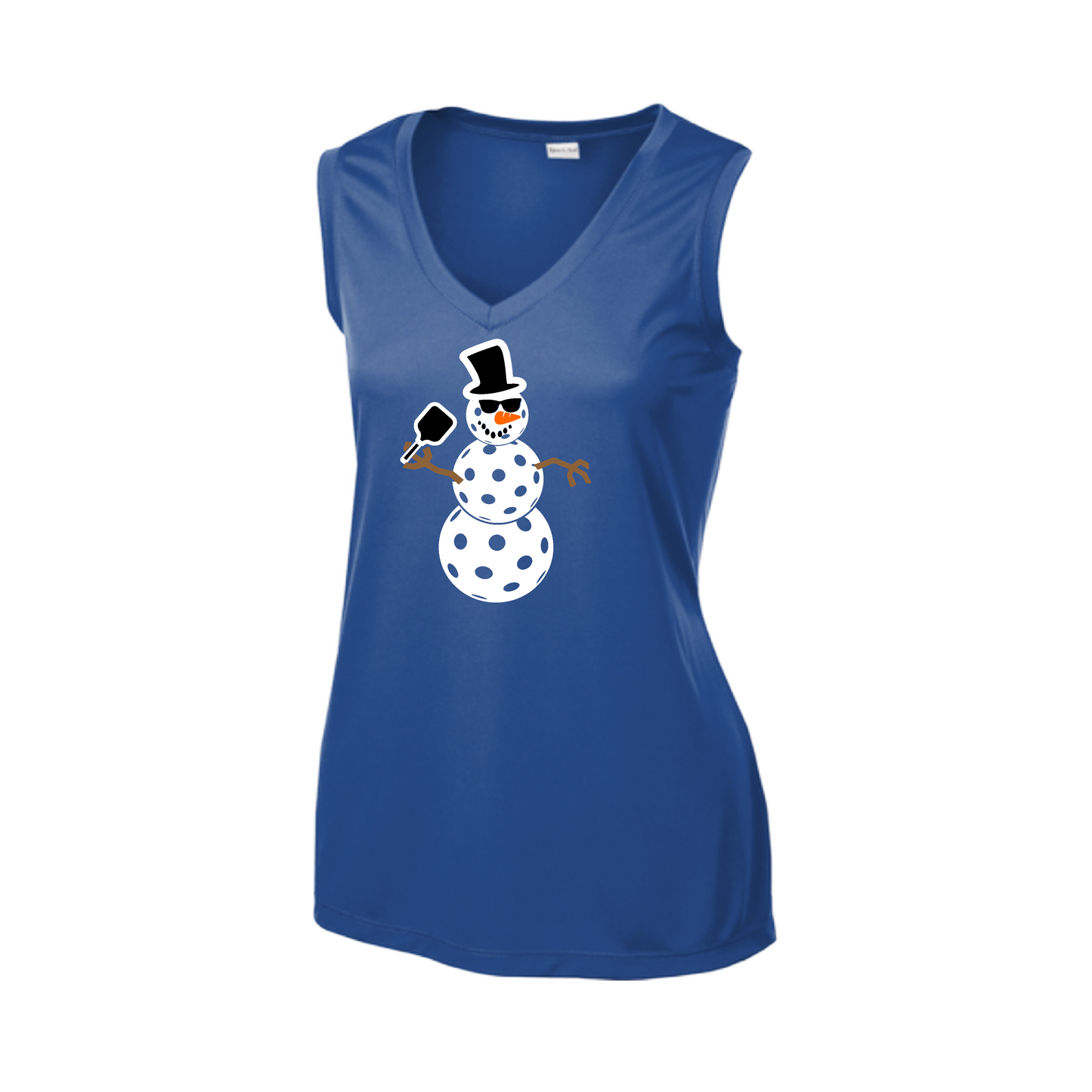 Snowman | Women’s Sleeveless Athletic Shirt | 100% Polyester