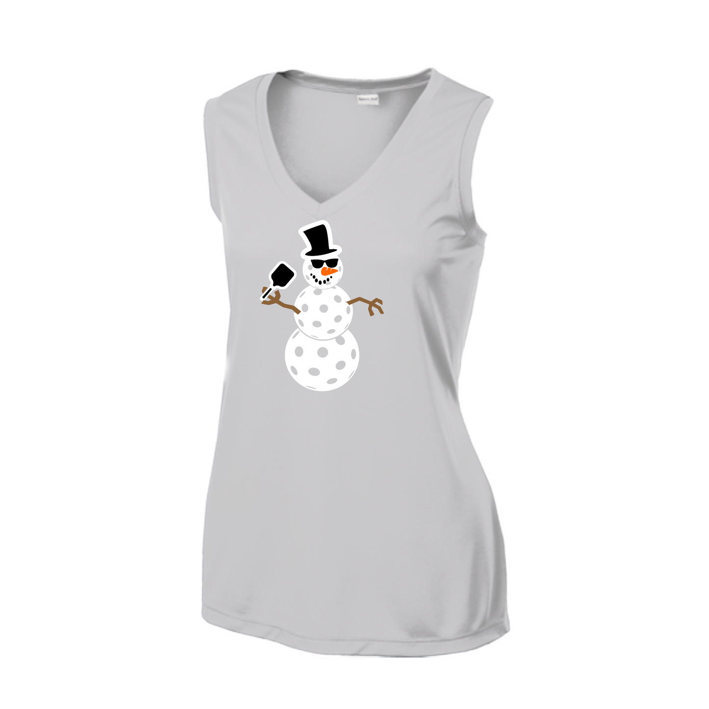 Snowman | Women’s Sleeveless Athletic Shirt | 100% Polyester