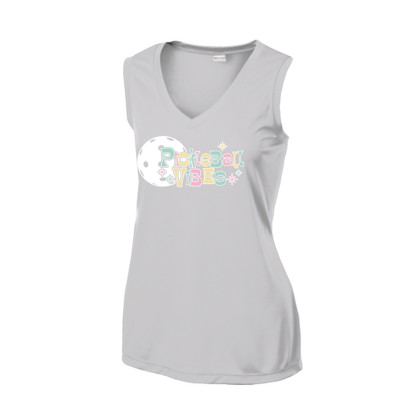 Pickleball Vibes | Women’s Sleeveless Athletic Shirt | 100% Polyester