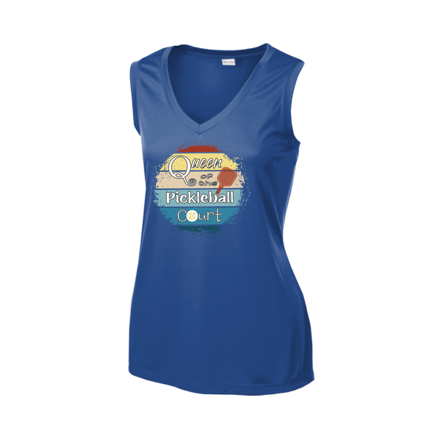 Queen of the Pickleball Court | Women’s Sleeveless Athletic Shirt | 100% Polyester