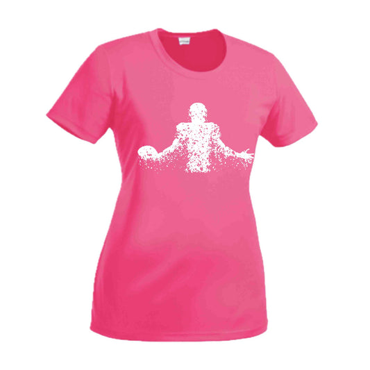 Coming Alive Football | Women’s Short Sleeve Crewneck Football T-Shirts | 100% Polyester