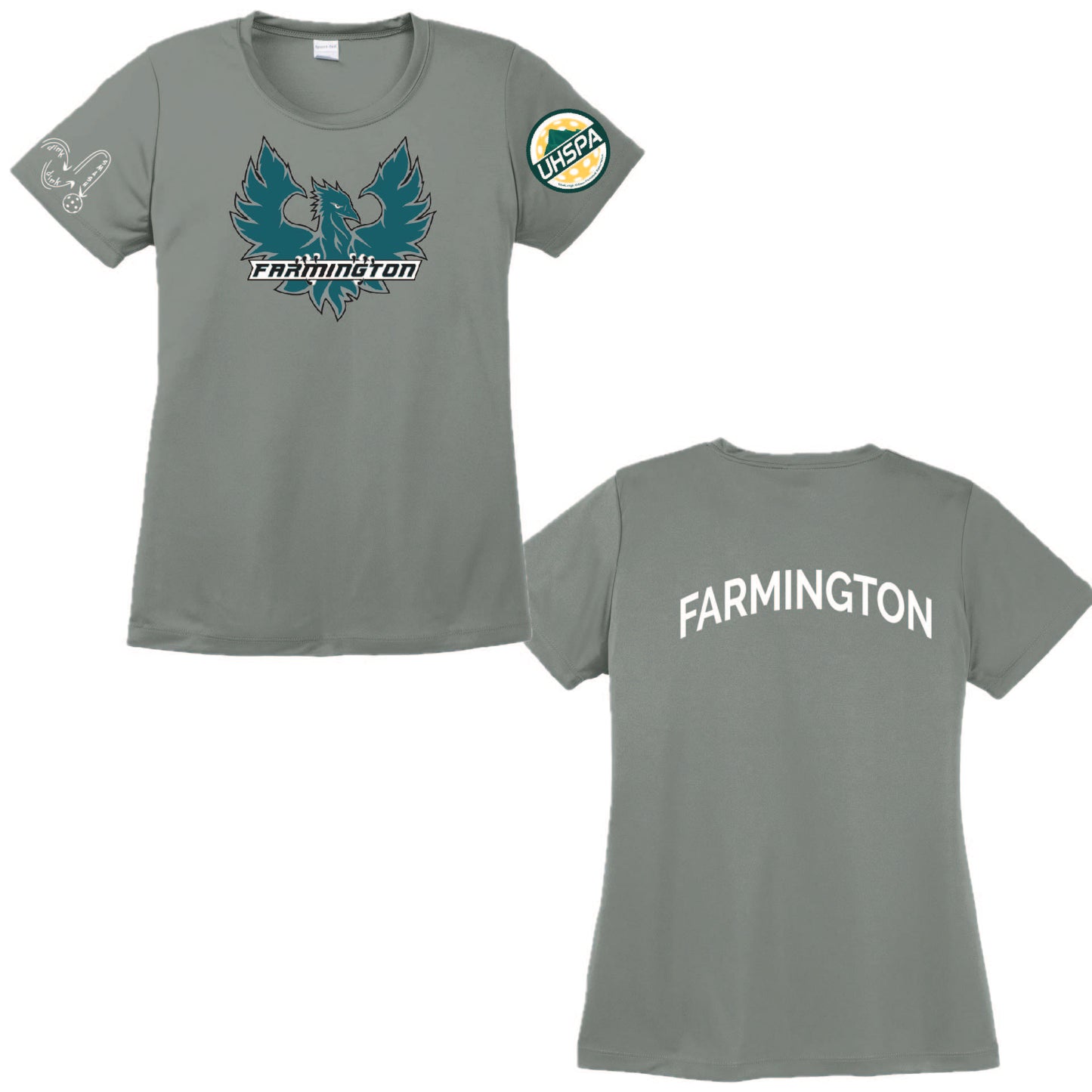 Farmington High UHSPA | Women's Short Sleeve Crewneck T-Shirts | 100% Polyester