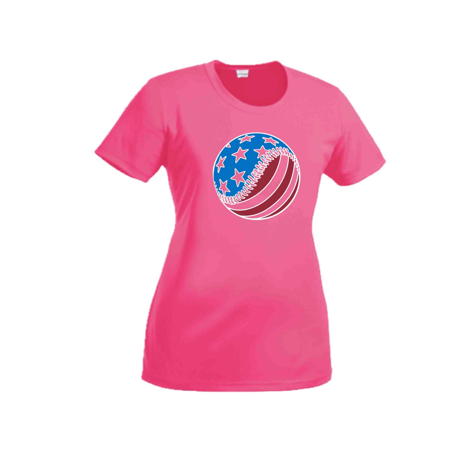 Fastball | Women’s Short Sleeve Crewneck Baseball T-Shirts | 100% Polyester