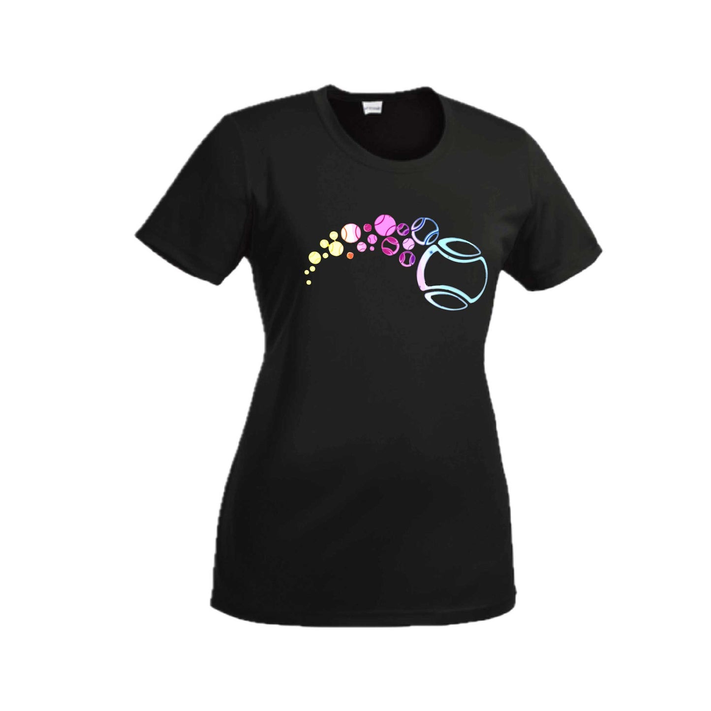 Tennis Focus | Women’s Short Sleeve Crewneck Tennis T-Shirts | 100% Polyester
