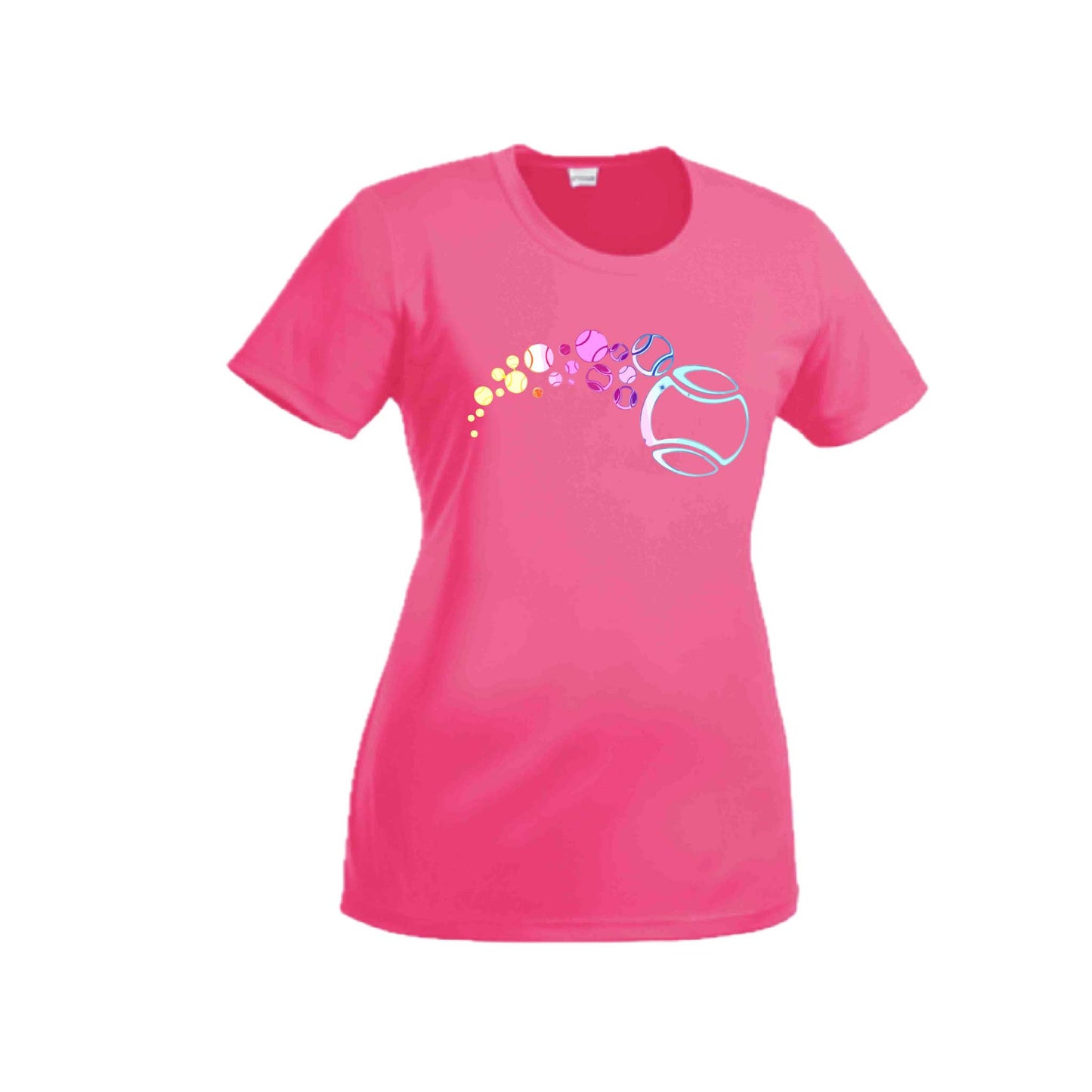 Tennis Focus | Women’s Short Sleeve Crewneck Tennis T-Shirts | 100% Polyester