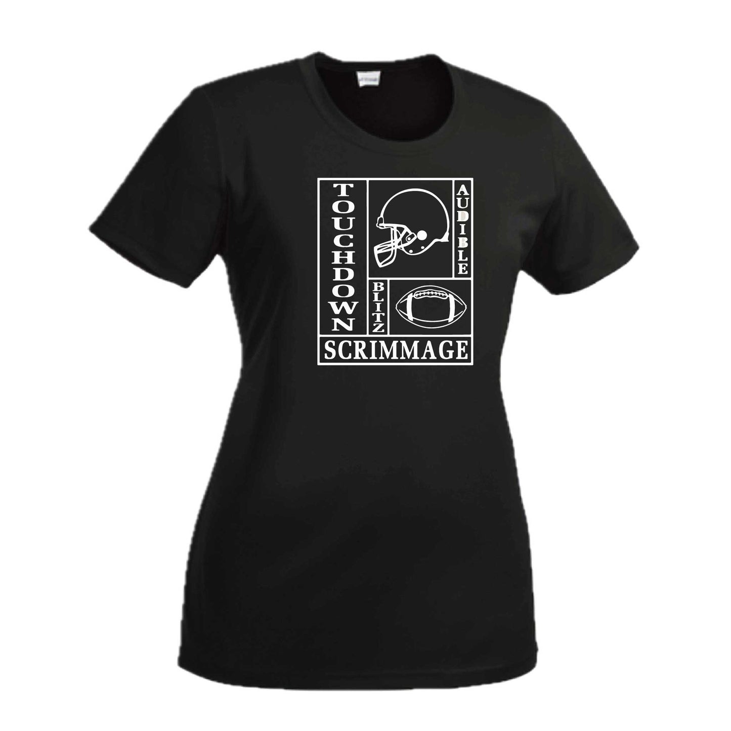 Football Zone | Women’s Short Sleeve Crewneck Football T-Shirts | 100% Polyester