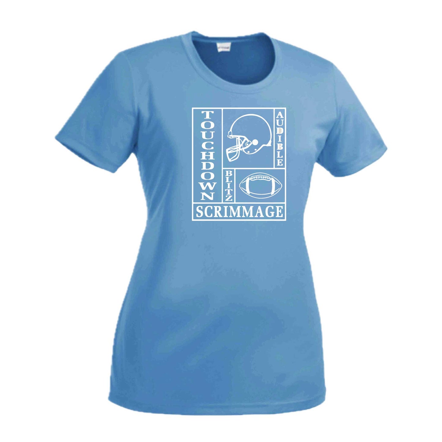 Football Zone | Women’s Short Sleeve Crewneck Football T-Shirts | 100% Polyester
