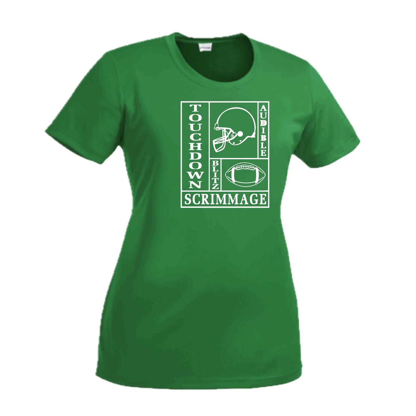 Football Zone | Women’s Short Sleeve Crewneck Football T-Shirts | 100% Polyester