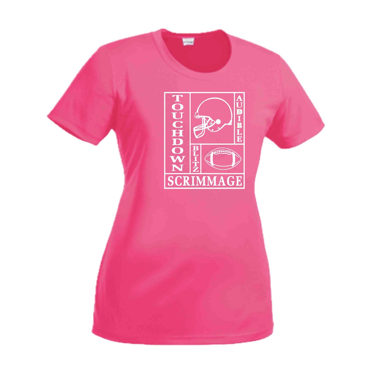Football Zone | Women’s Short Sleeve Crewneck Football T-Shirts | 100% Polyester