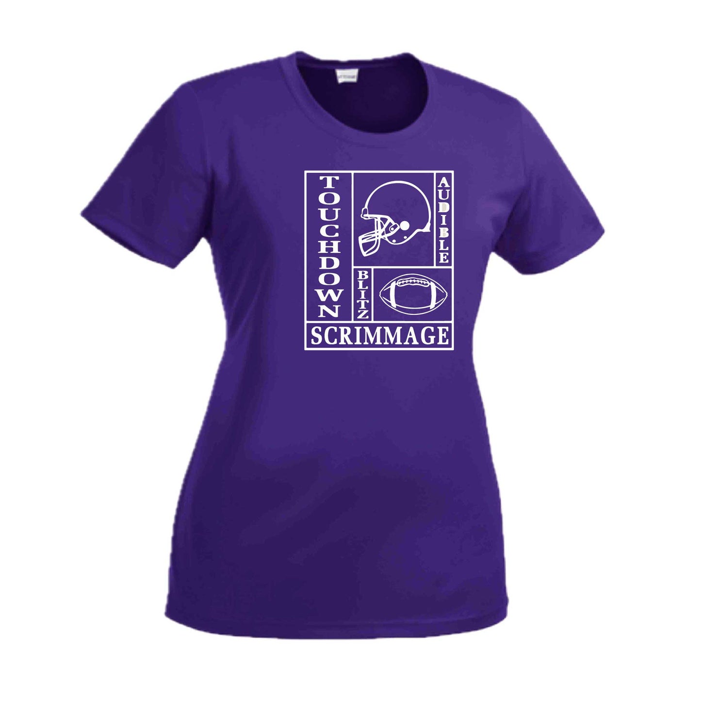Football Zone | Women’s Short Sleeve Crewneck Football T-Shirts | 100% Polyester