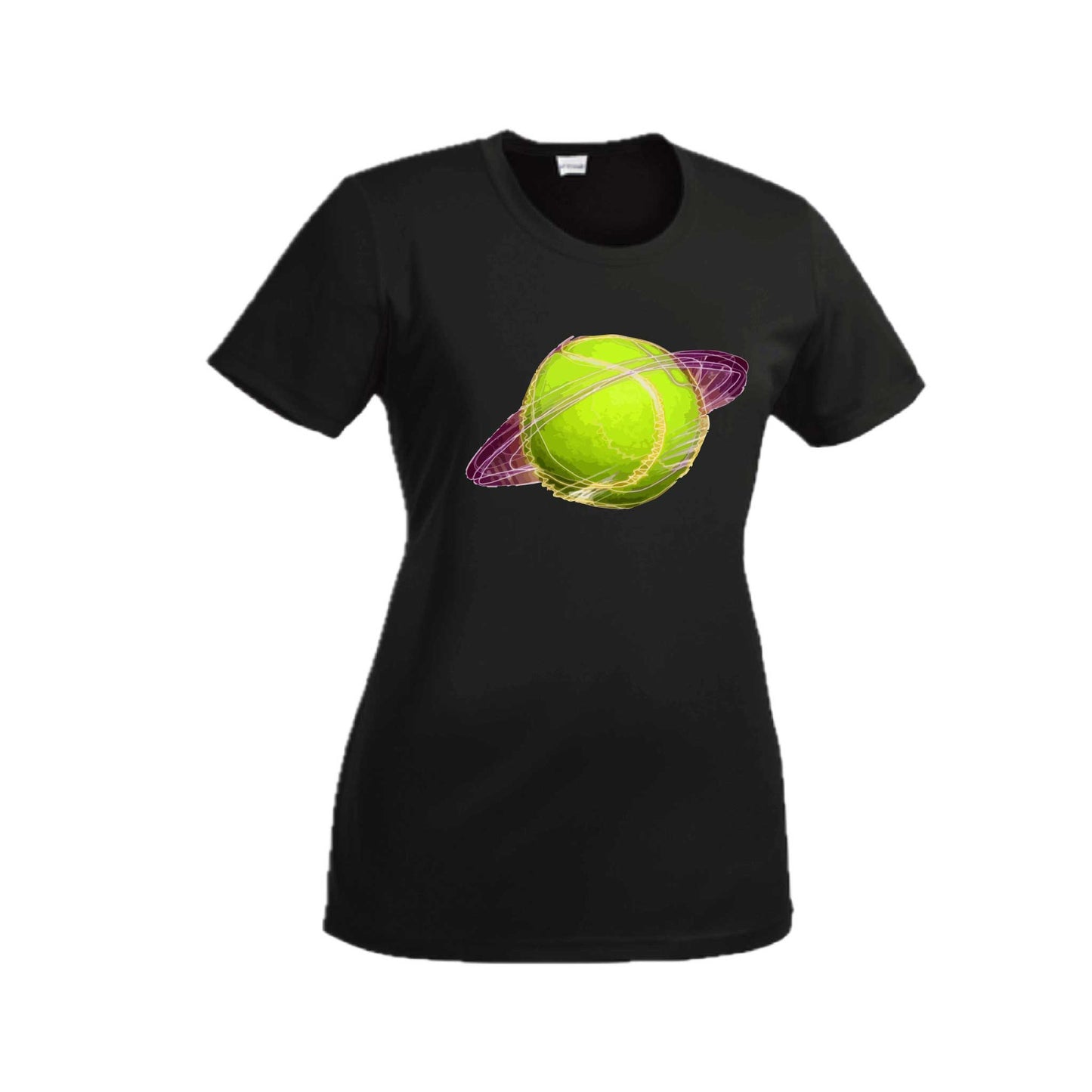 Galactic Tennis | Women’s Short Sleeve Crewneck Tennis T-Shirts | 100% Polyester