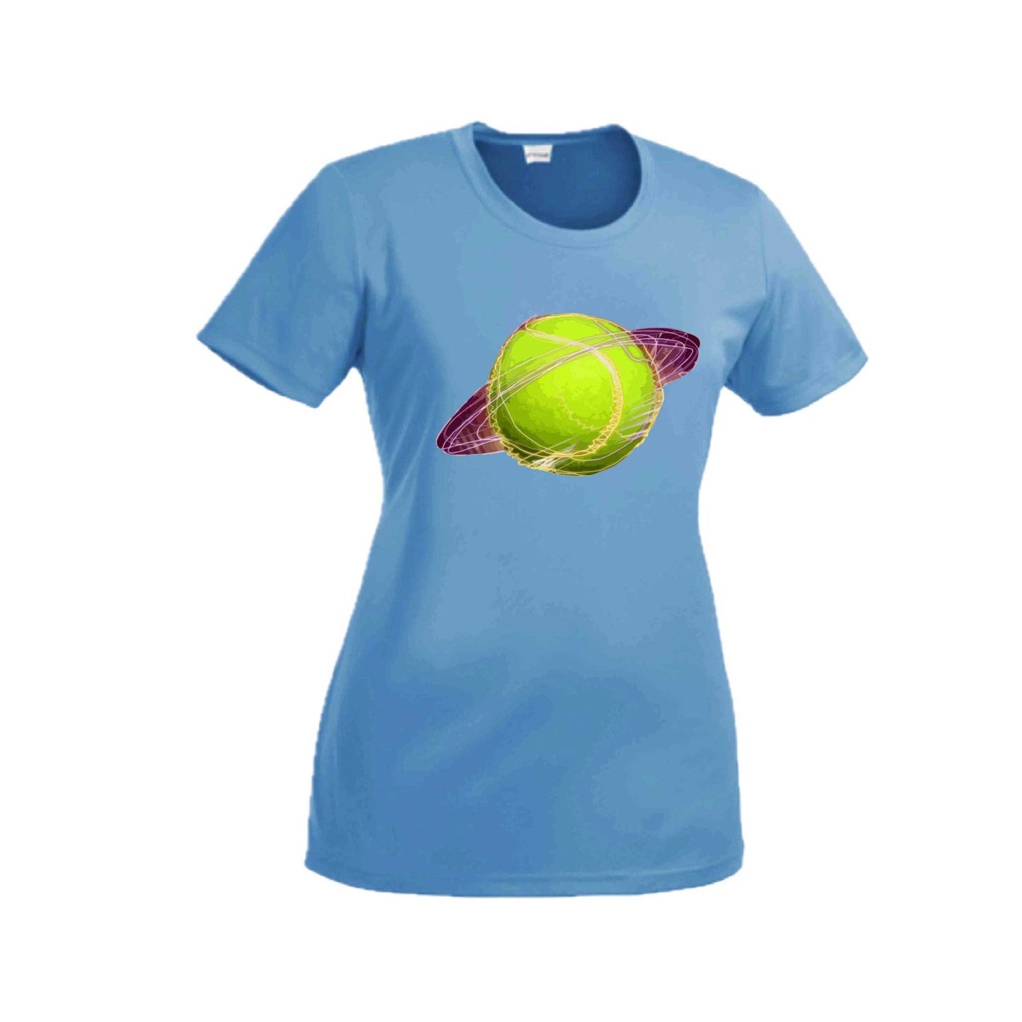 Galactic Tennis | Women’s Short Sleeve Crewneck Tennis T-Shirts | 100% Polyester